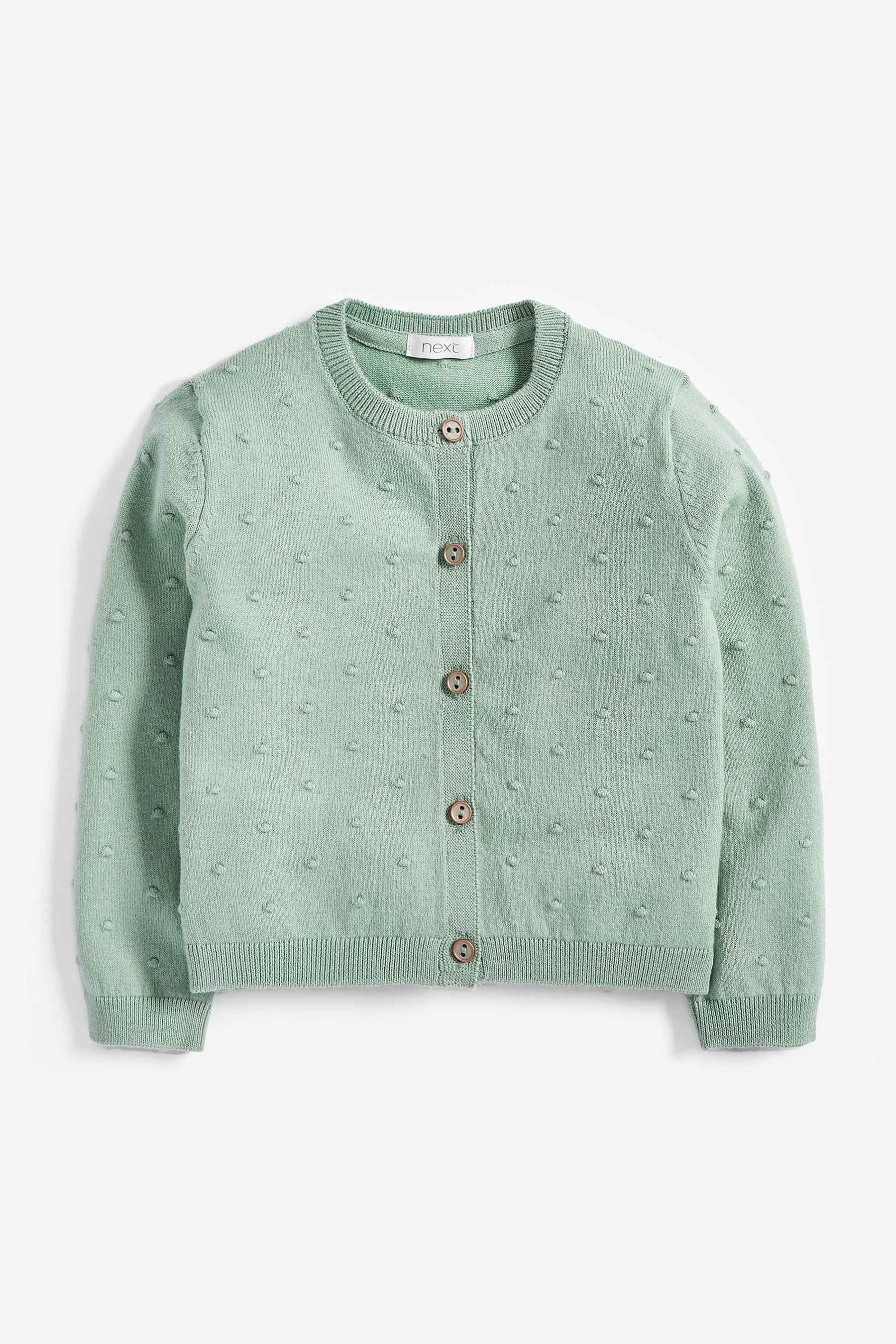 Mint Green Bobble Cardigan (3mths-10yrs)