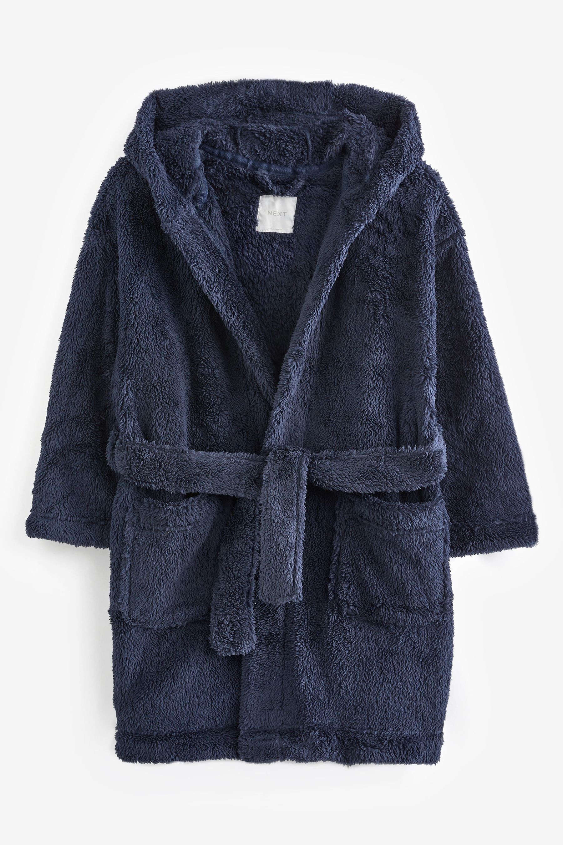 Navy Blue Fleece Dressing Gown (2-16yrs)