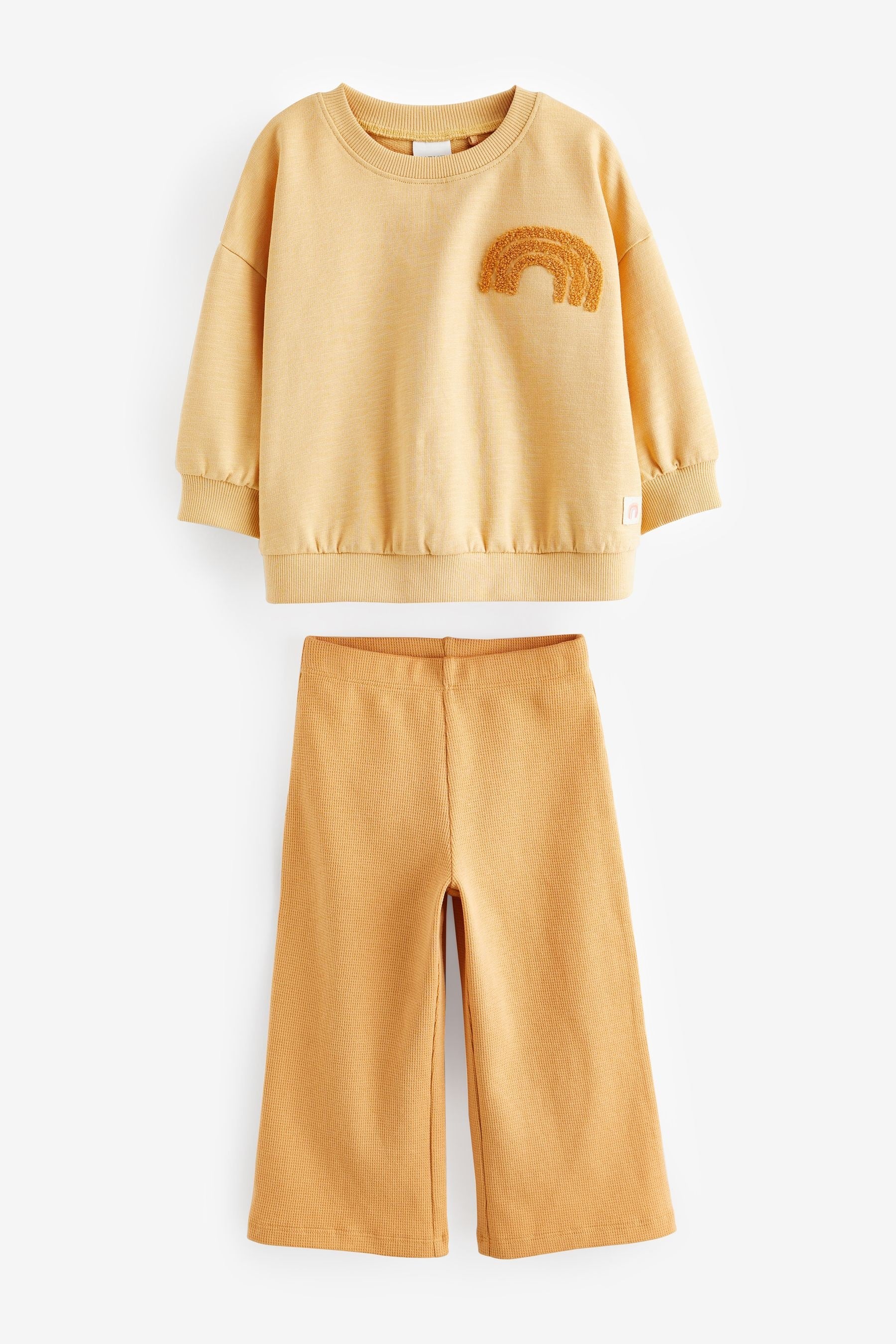 Yellow 2pc Sweatshirt and Wide Leg Trouser Set (3mths-7yrs)