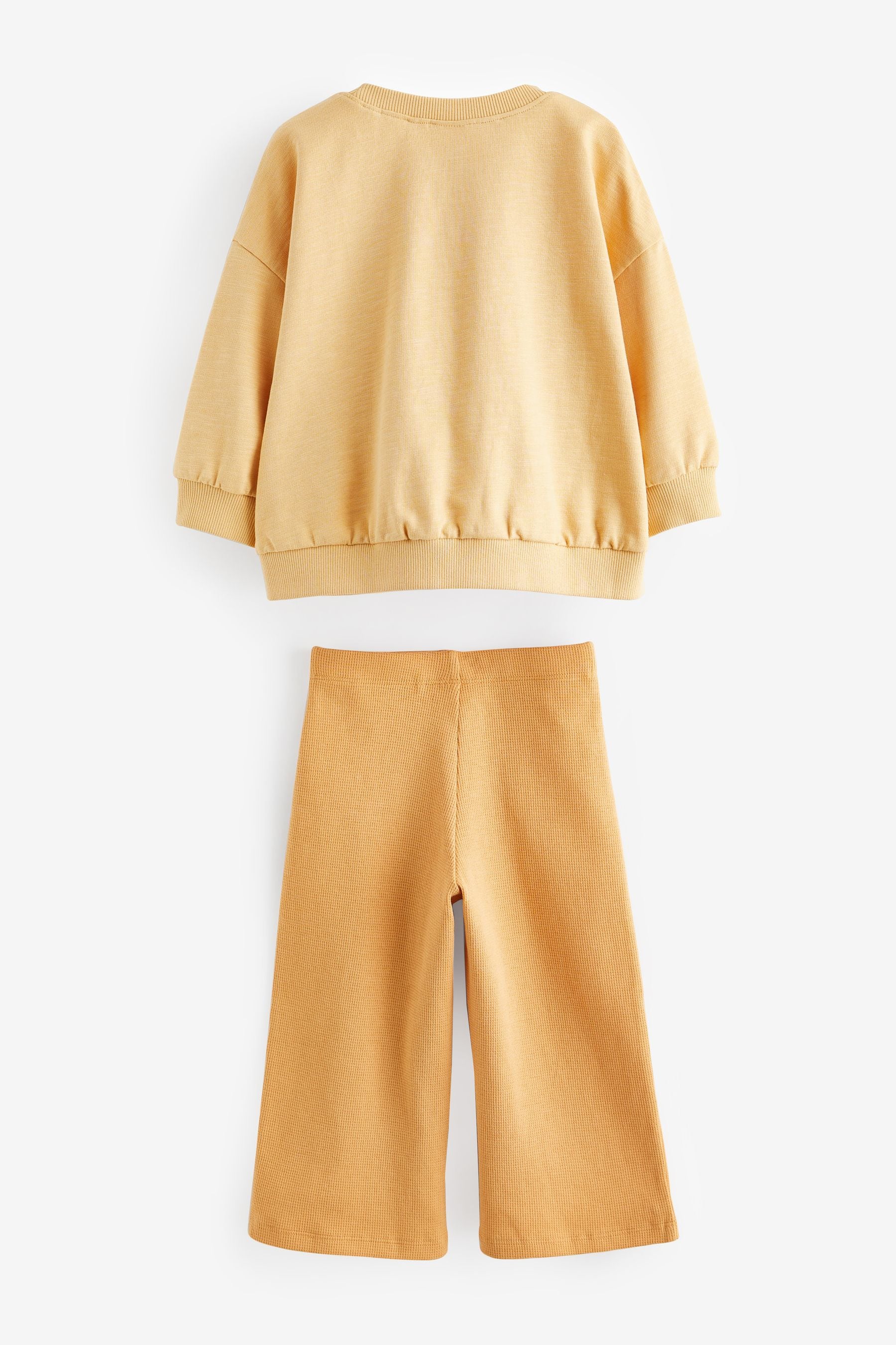 Yellow 2pc Sweatshirt and Wide Leg Trouser Set (3mths-7yrs)