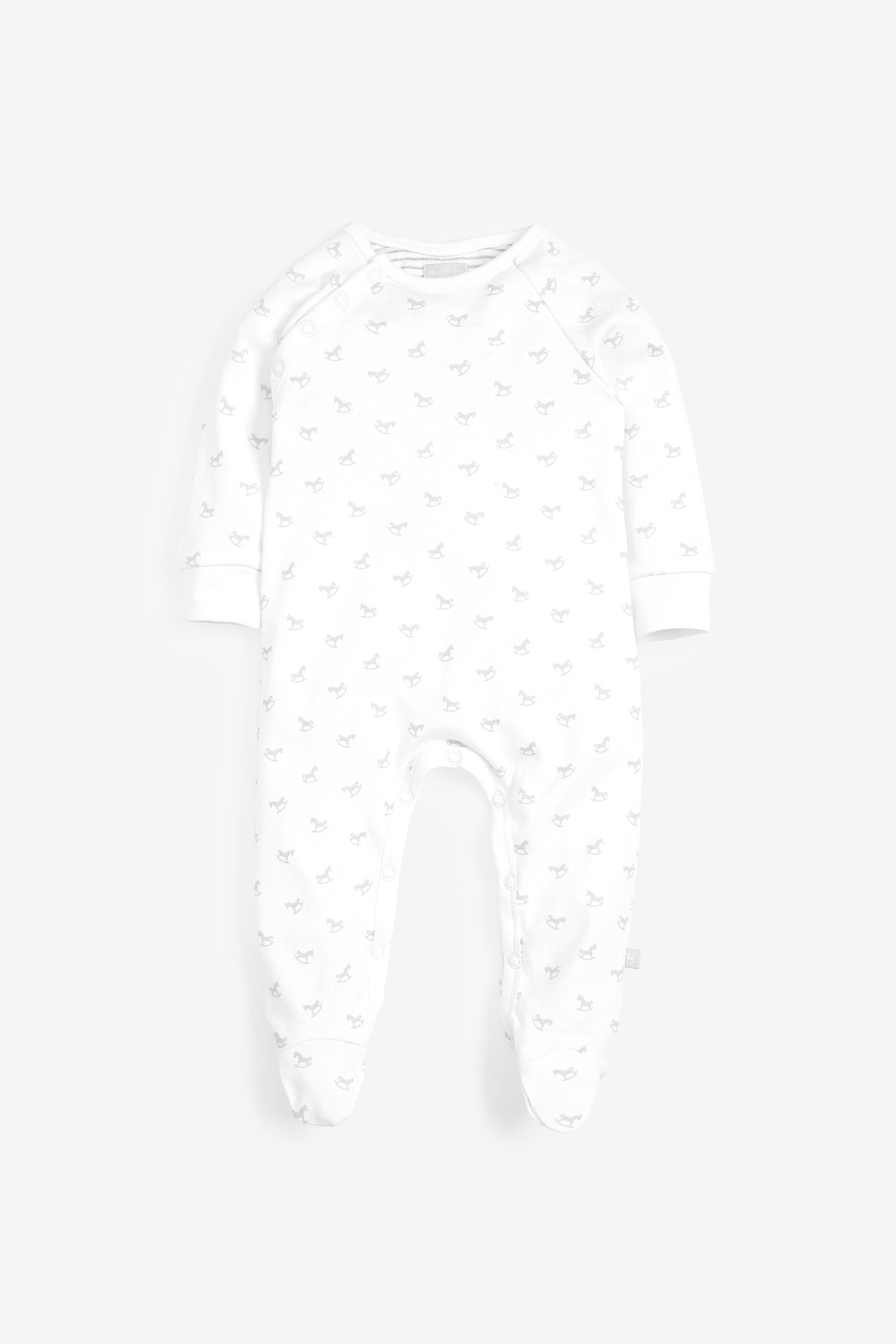 The Little Tailor White Sleepsuit, Hat, Booties Gift Set