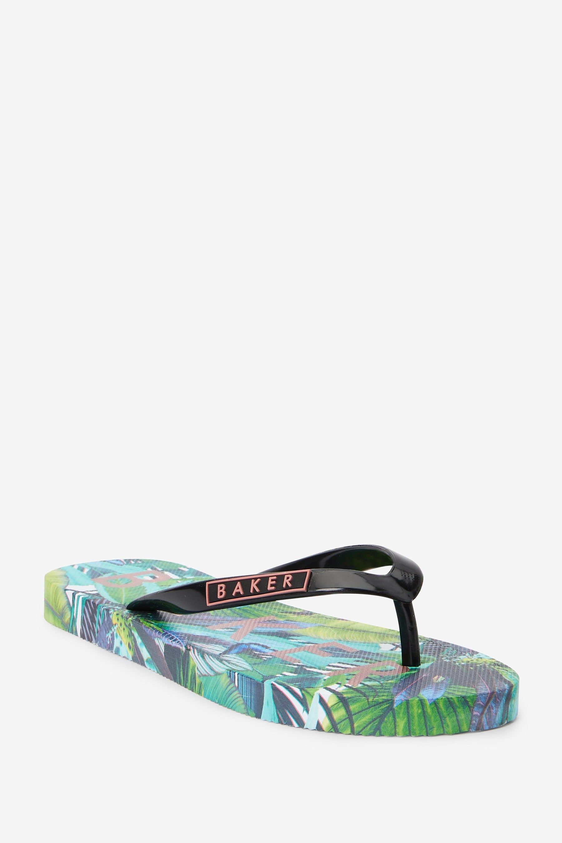 Baker by Ted Baker Tropical Printed Flip Flops