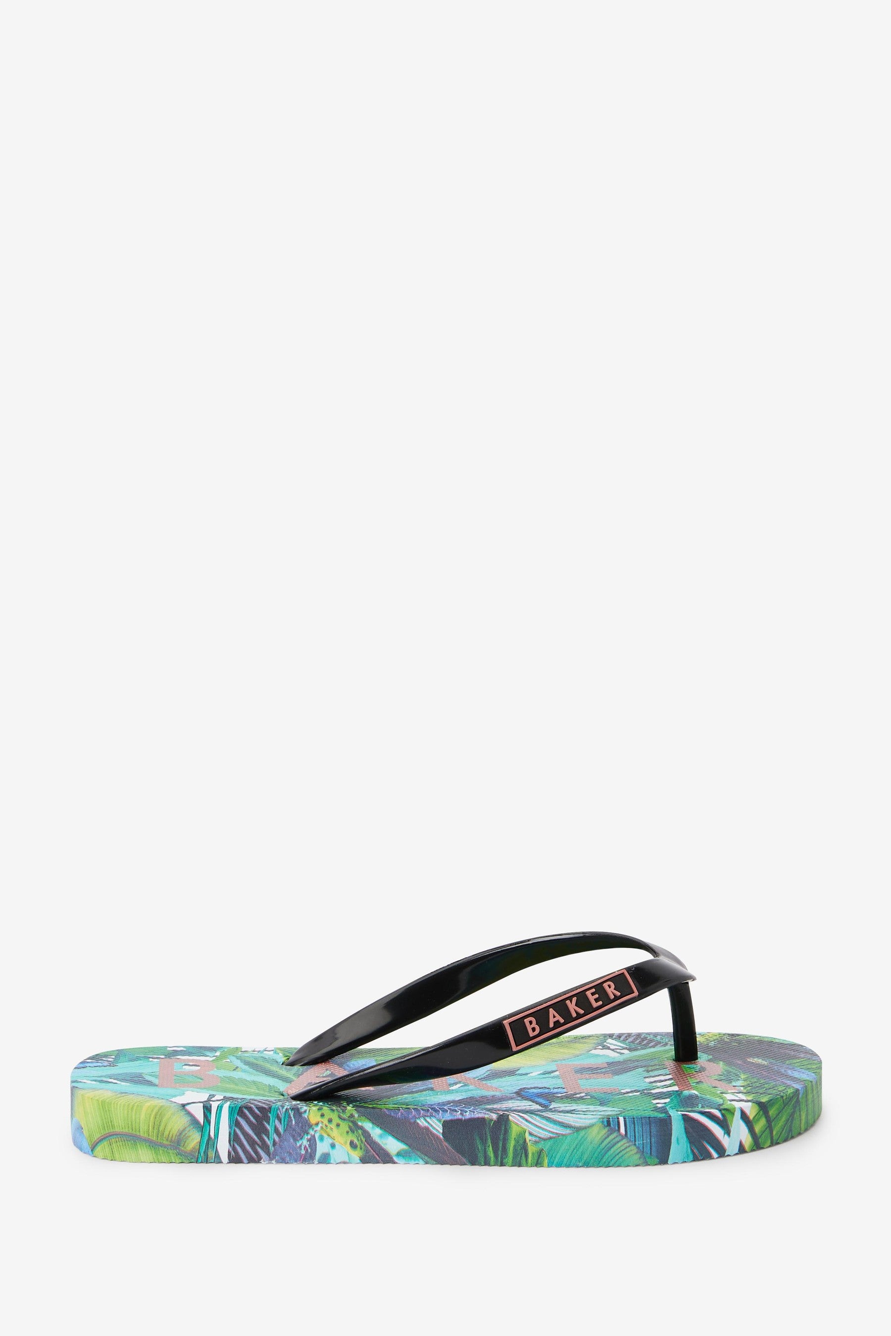 Baker by Ted Baker Tropical Printed Flip Flops