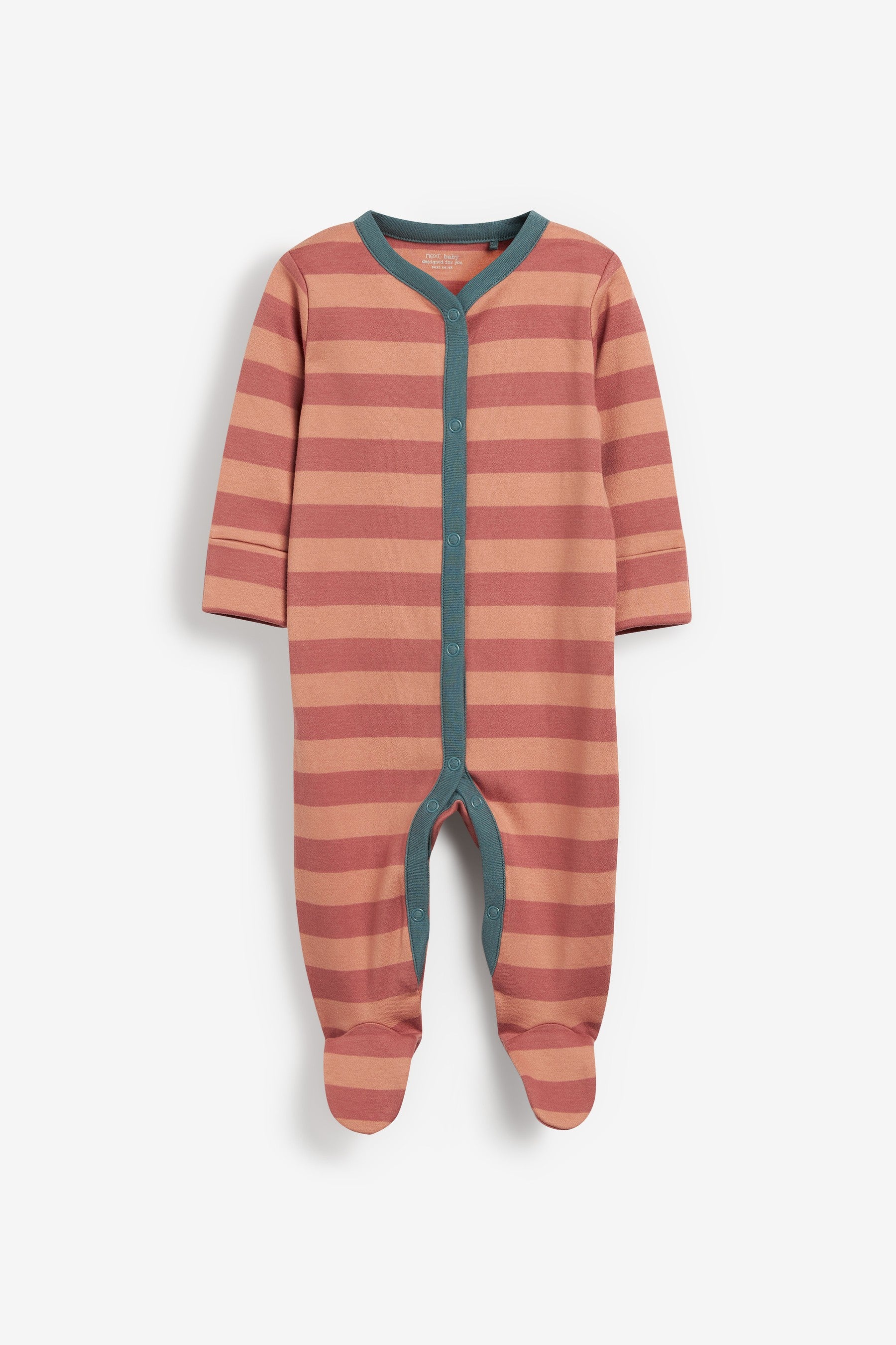 Bright Stripe 3 Pack Baby Sleepsuits (0-2yrs)