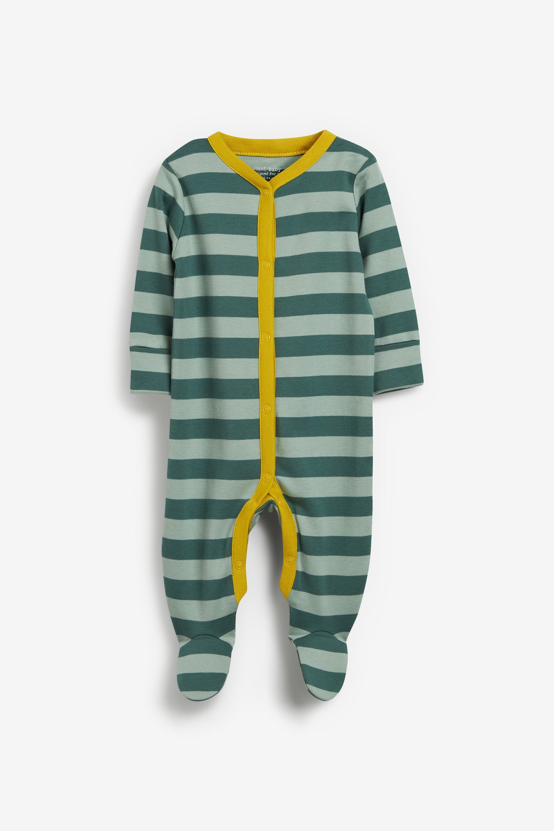 Bright Stripe 3 Pack Baby Sleepsuits (0-2yrs)