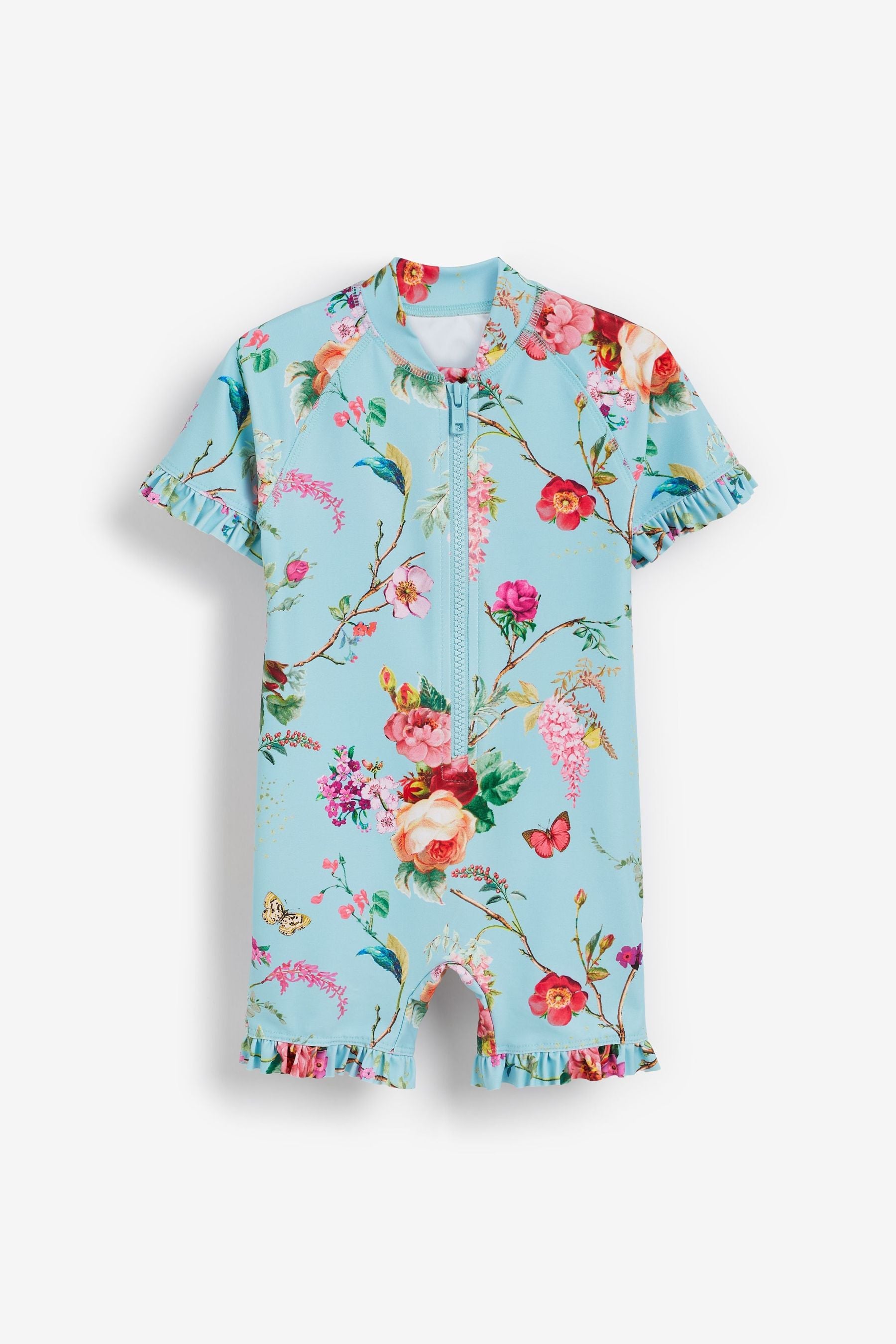 Floral Aqua Sunsafe Swimsuit (3mths-7yrs)