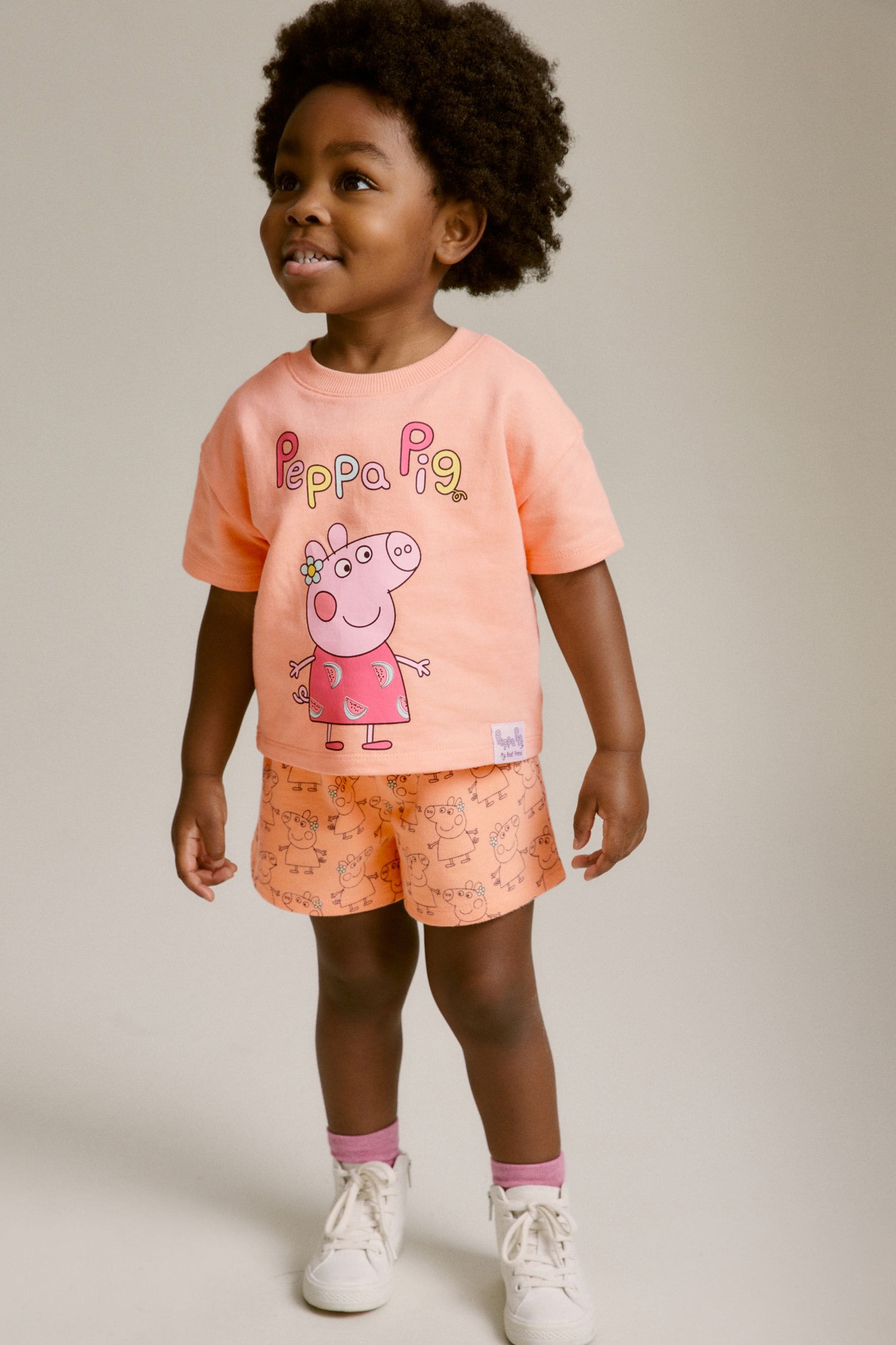 Orange Peppa Pig T-Shirt & Shorts Set (3mths-7yrs)