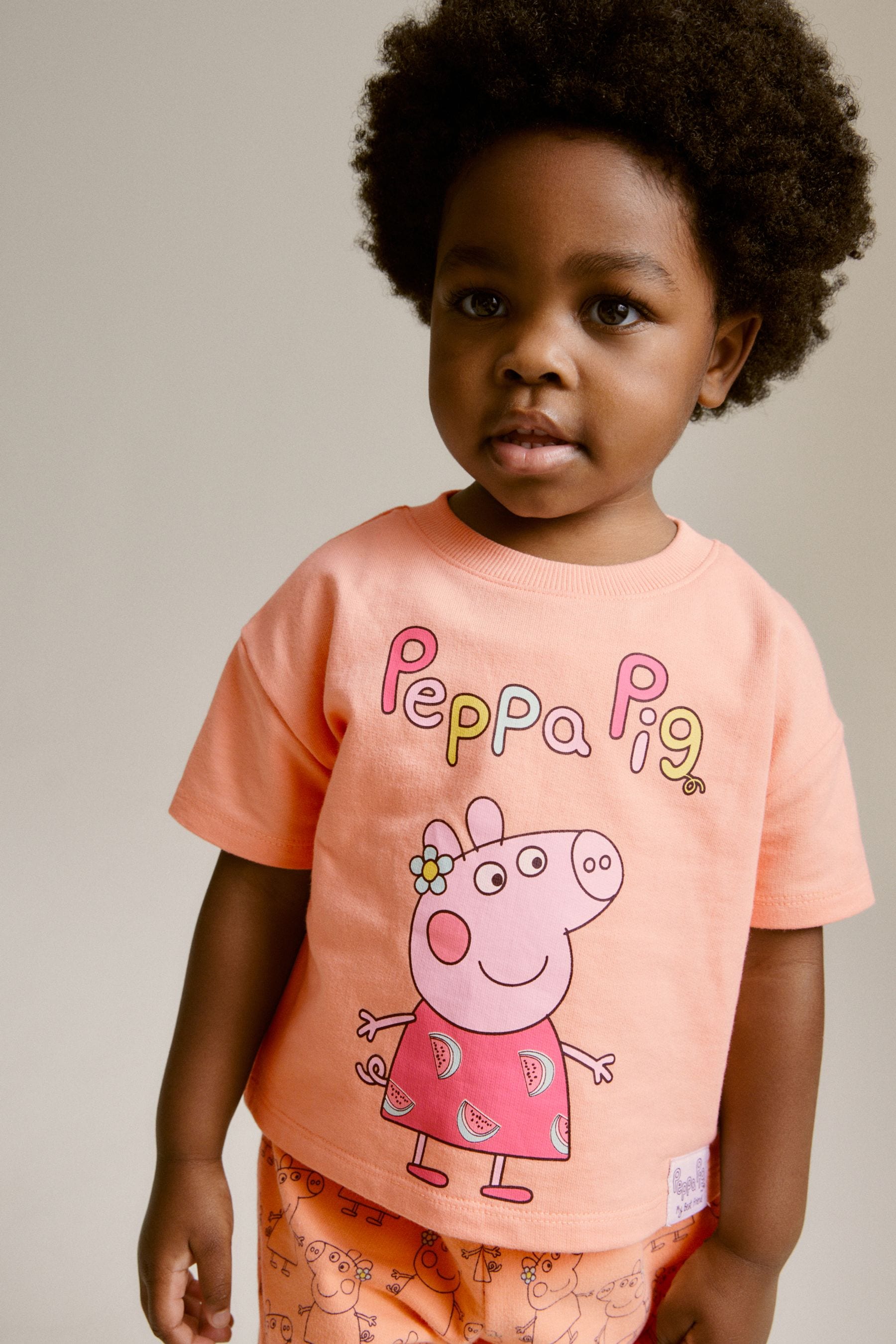 Orange Peppa Pig T-Shirt & Shorts Set (3mths-7yrs)