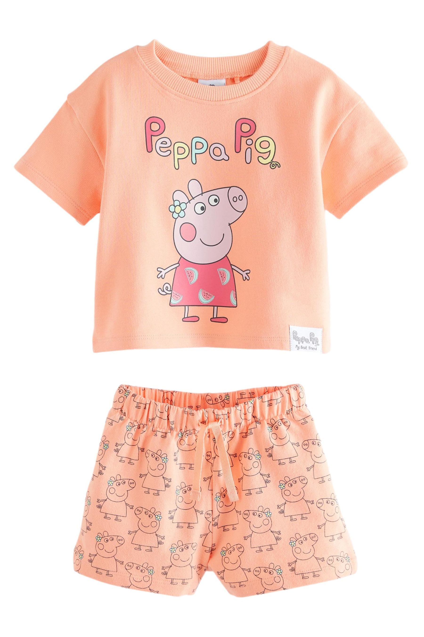 Orange Peppa Pig T-Shirt & Shorts Set (3mths-7yrs)