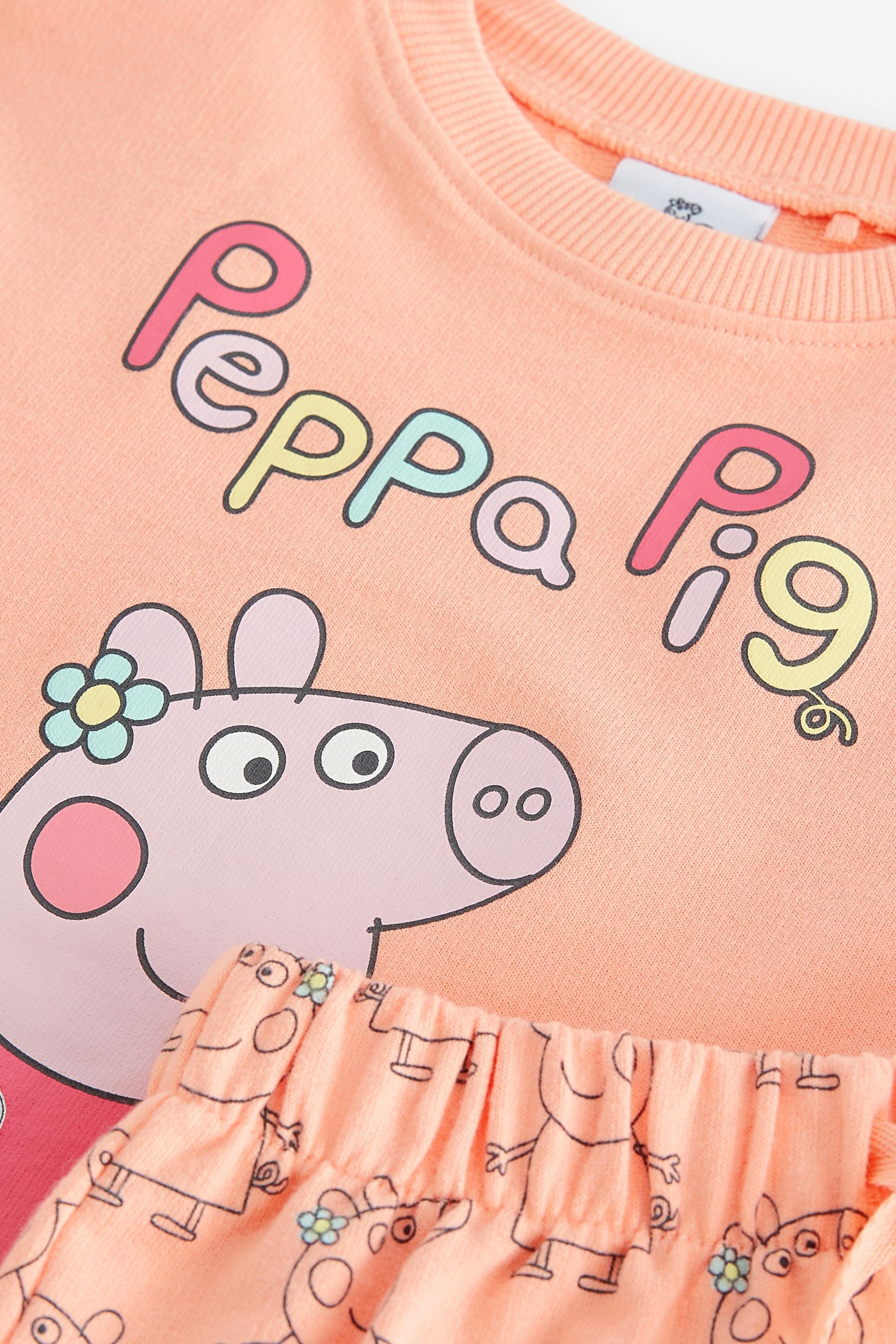 Orange Peppa Pig T-Shirt & Shorts Set (3mths-7yrs)