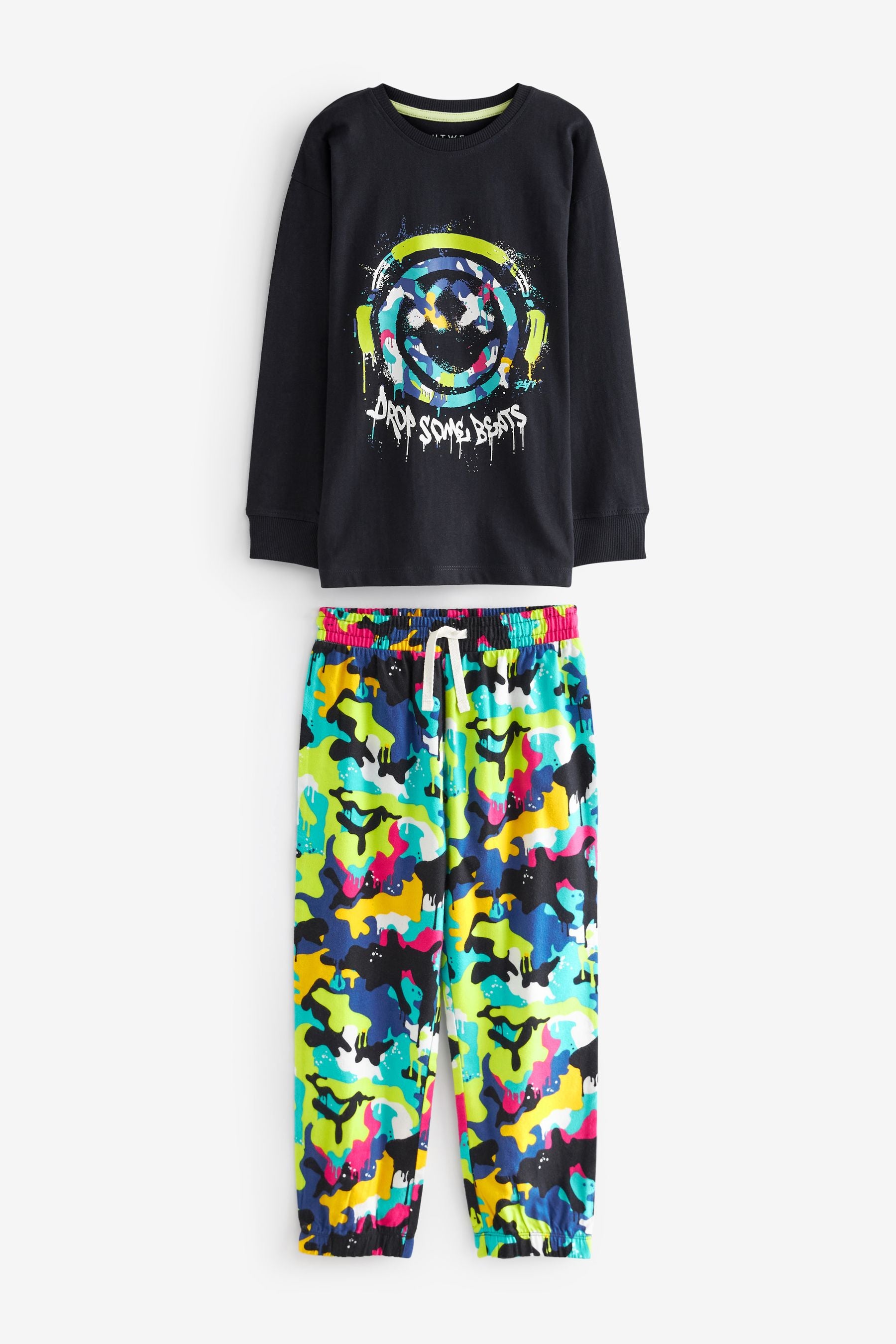 Bright Graffiti Pyjamas 2 Pack (3-16yrs)