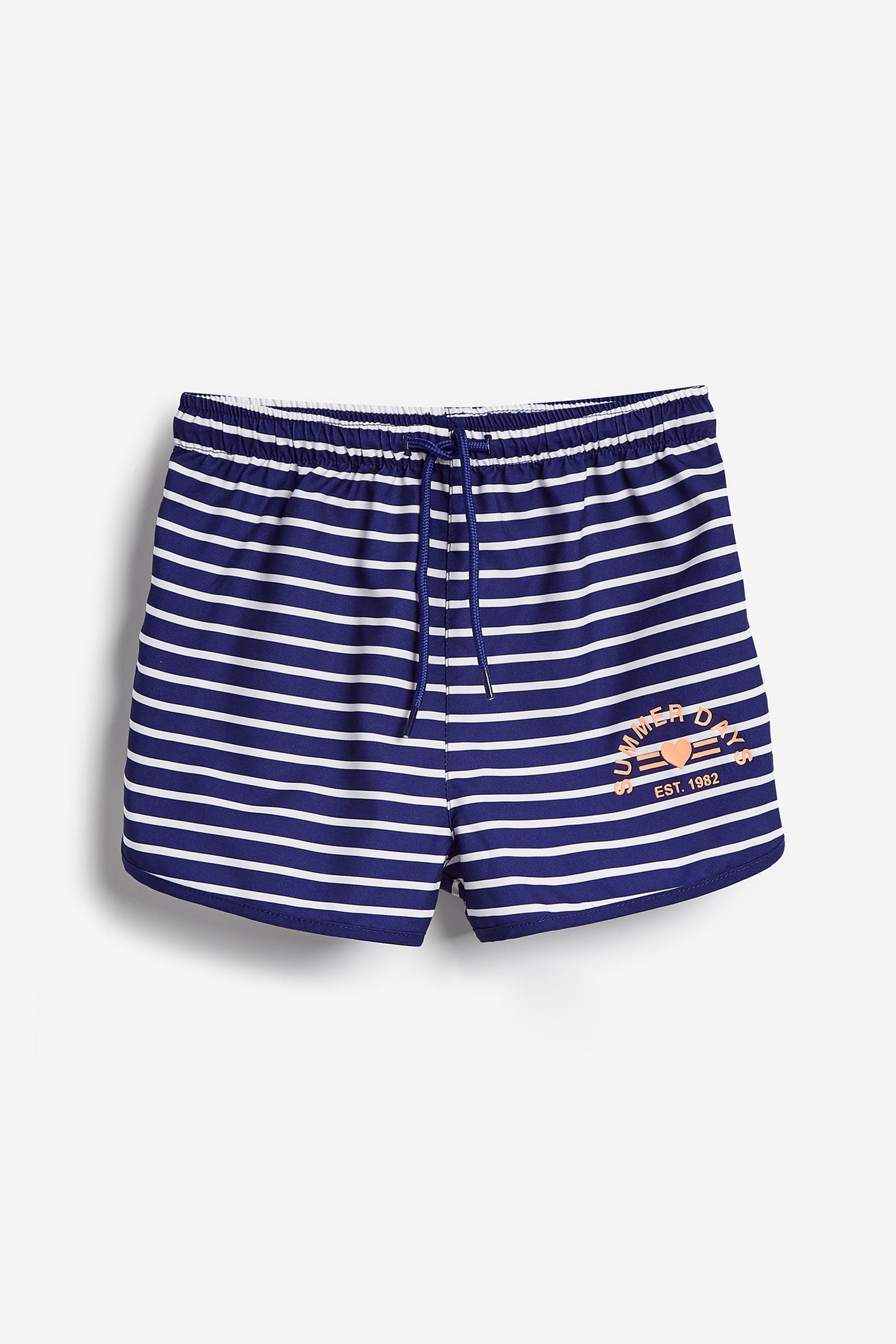 Navy/White Stripe Quick Dry Beach Shorts