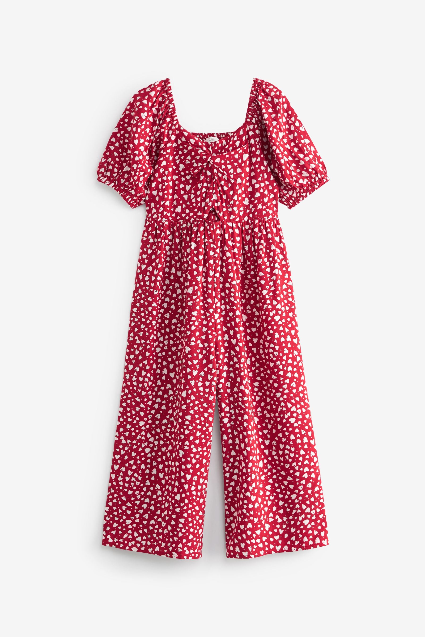 Red Hearts Printed Jumpsuit (3-16yrs)