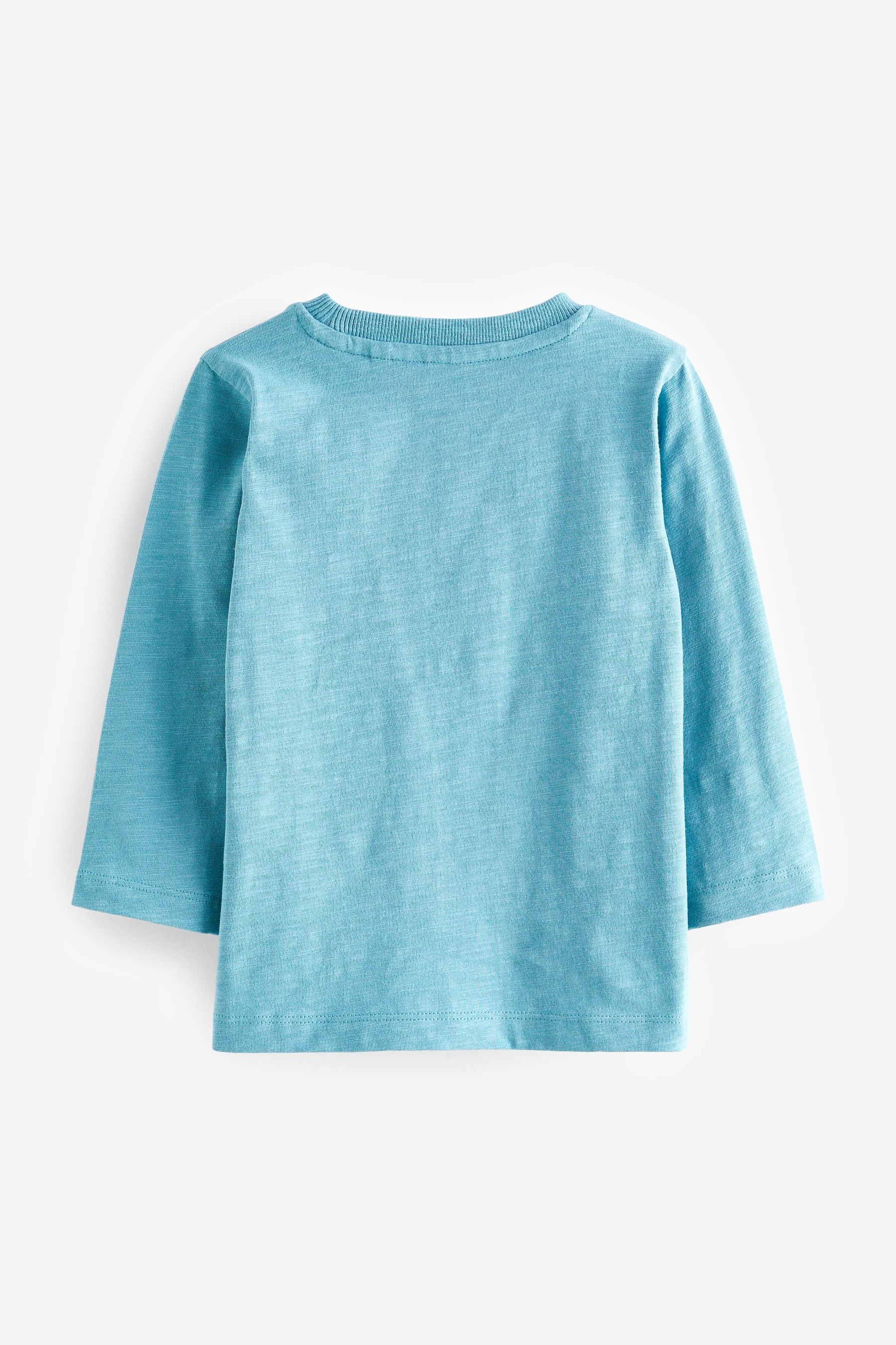 Blue Dino Long Sleeve Character T-Shirt (3mths-7yrs)