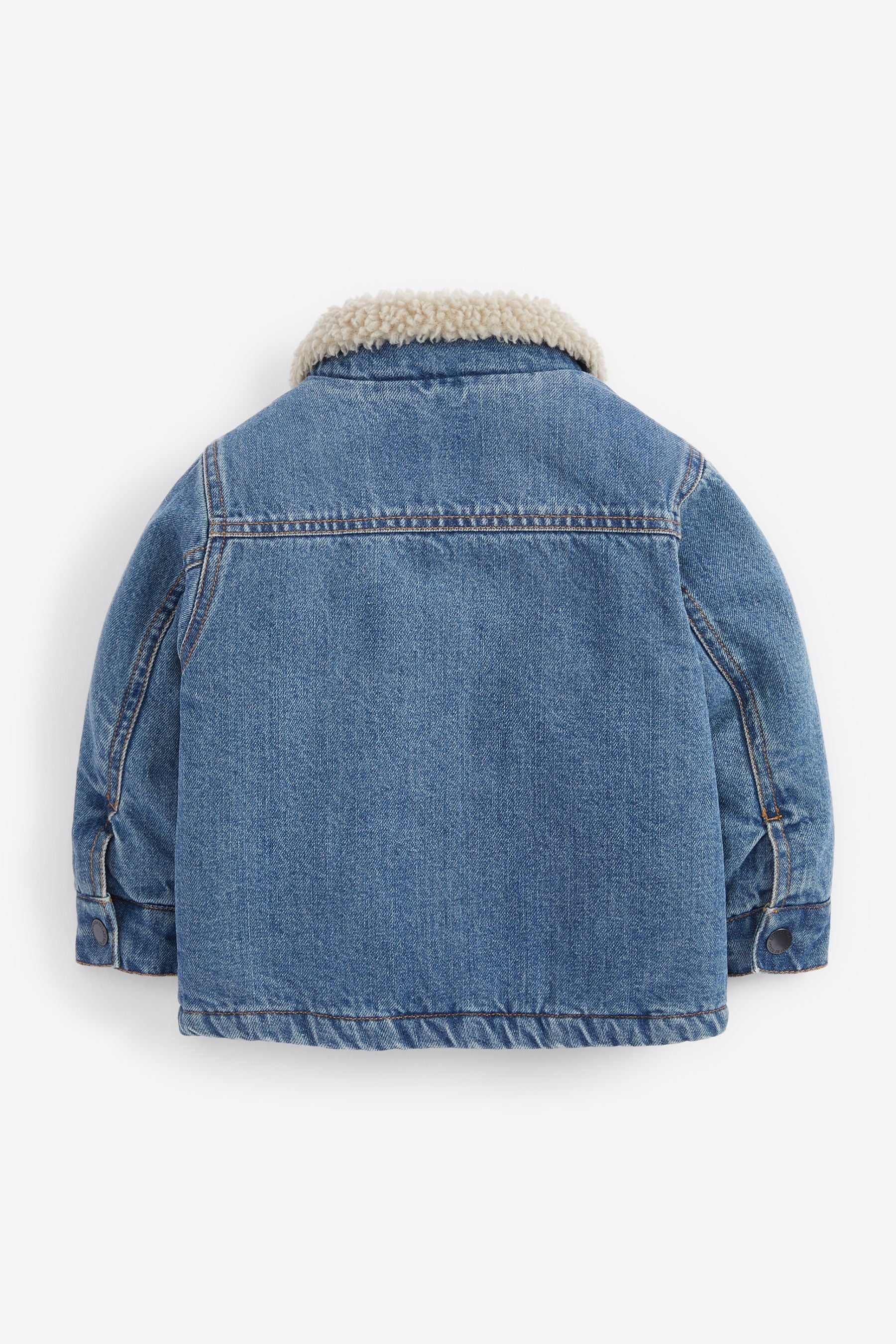 Blue Denim Denim Teddy Borg Fleece Lined Jacket (3mths-7yrs)