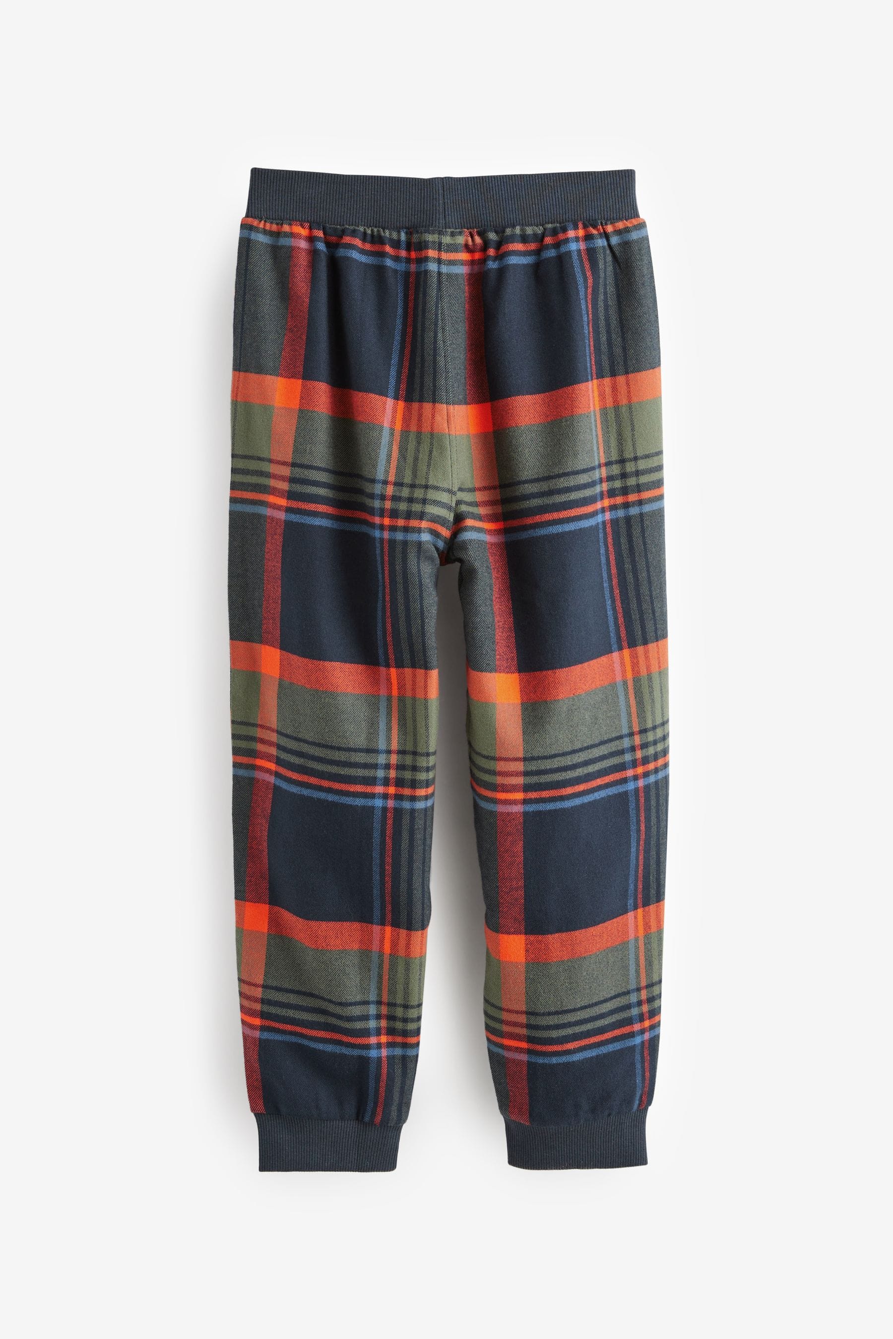 Orange/Navy Check Pyjamas 2 Pack (3-16yrs)