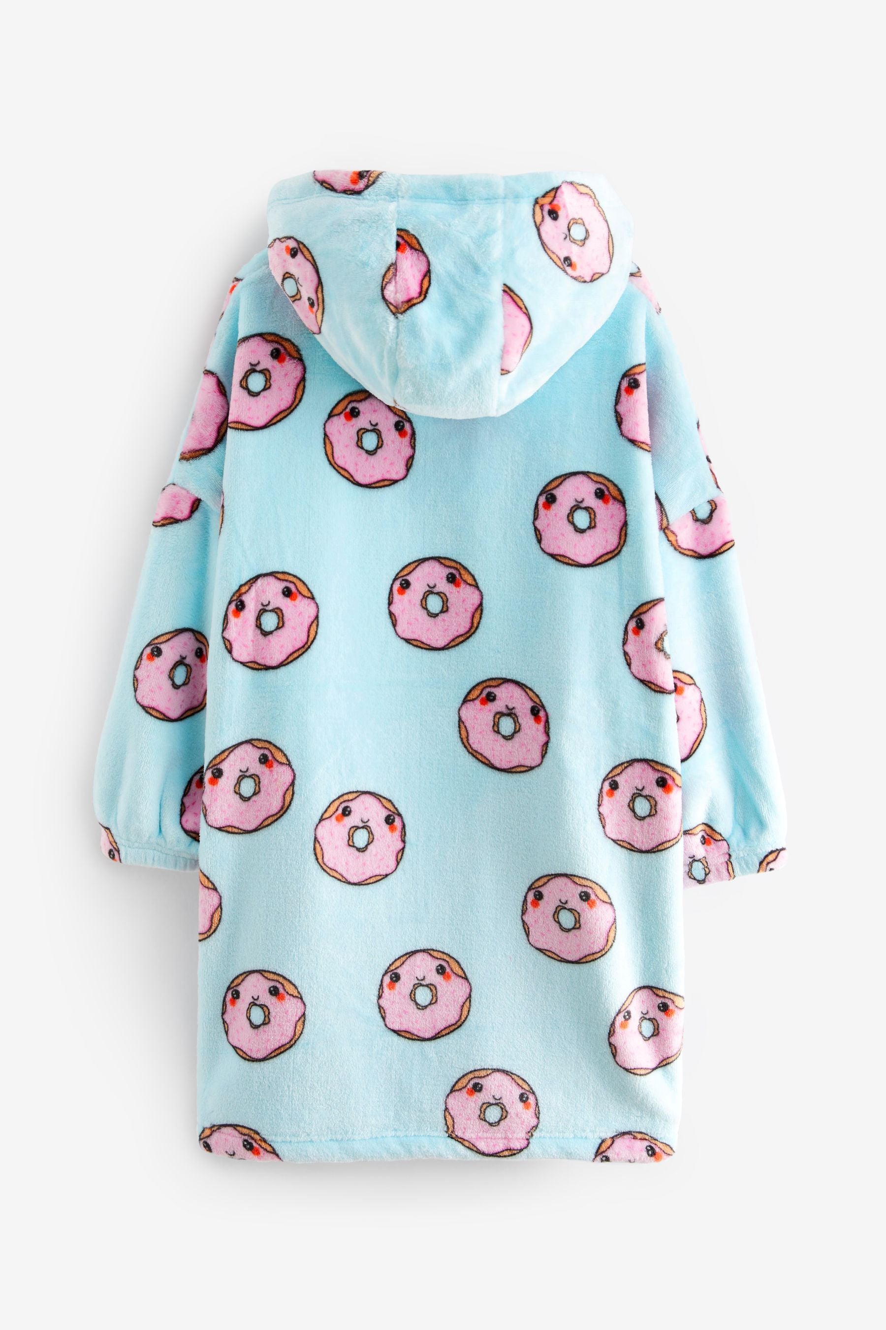 Blue Doughnut Character Hooded Blanket (3-16yrs)