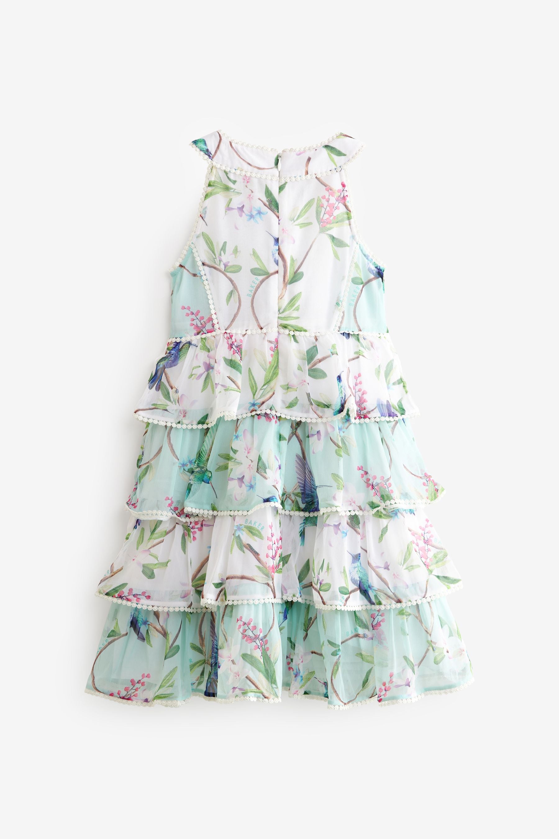 Mint Green Baker by Ted Baker Tiered Chiffon Dress