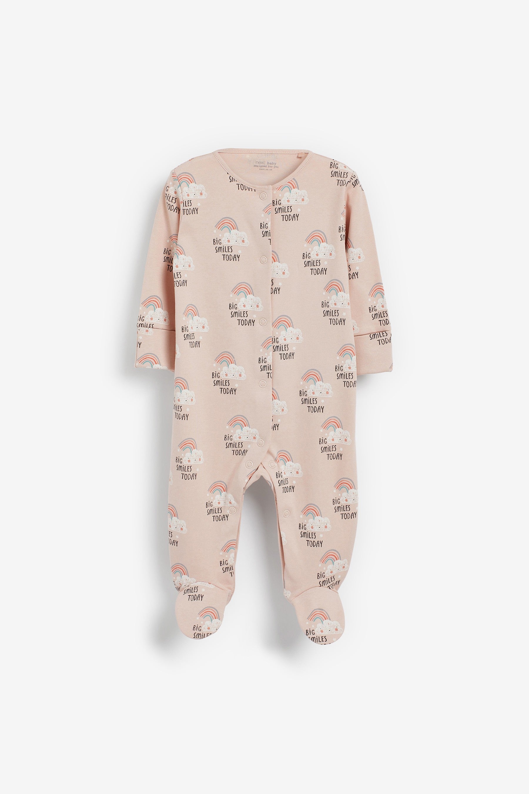 Pink Cosmic Print Baby Sleepsuits 5 Pack (0-2yrs)