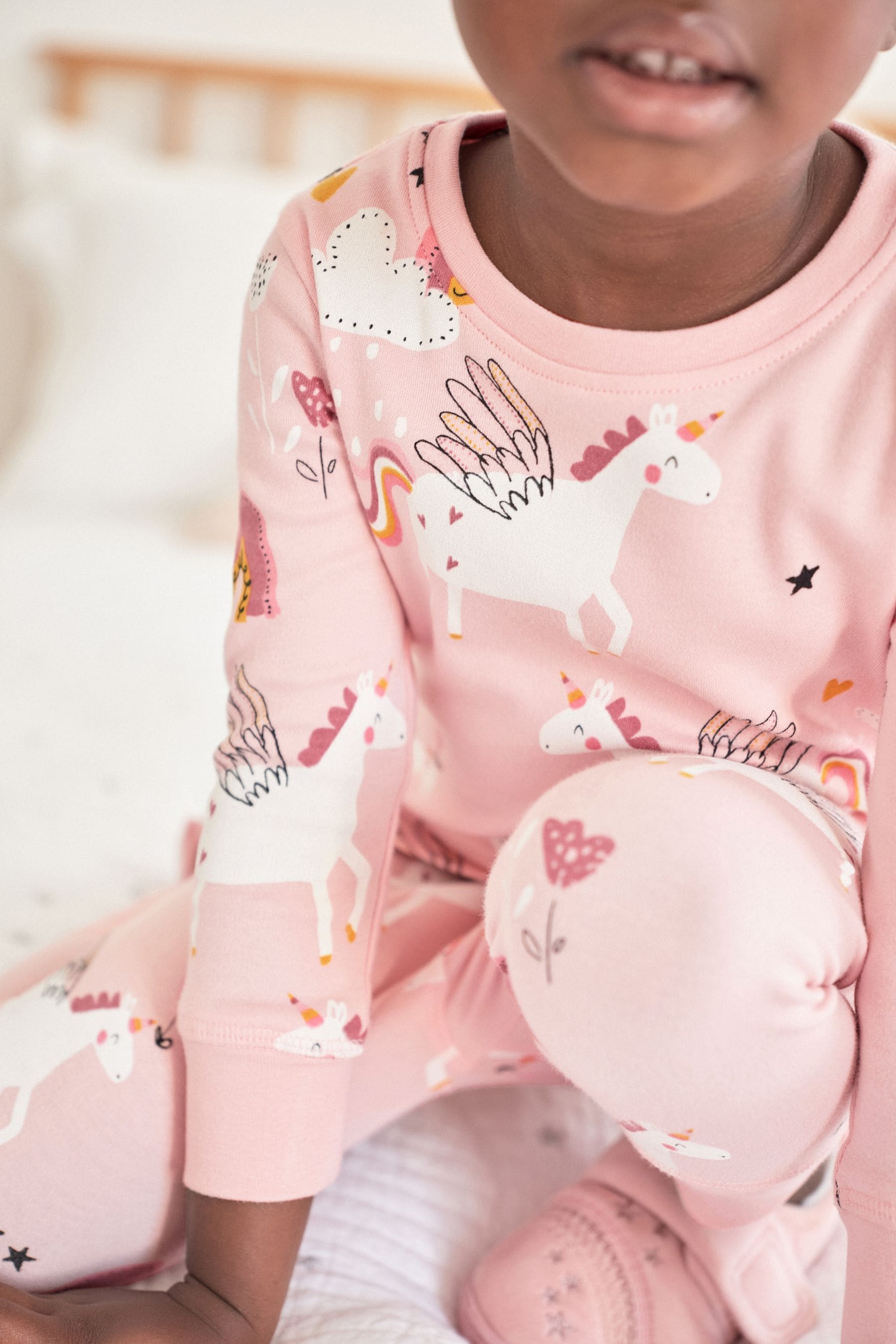 Pink/Cream Unicorn 3 Pack Pyjamas (9mths-12yrs)