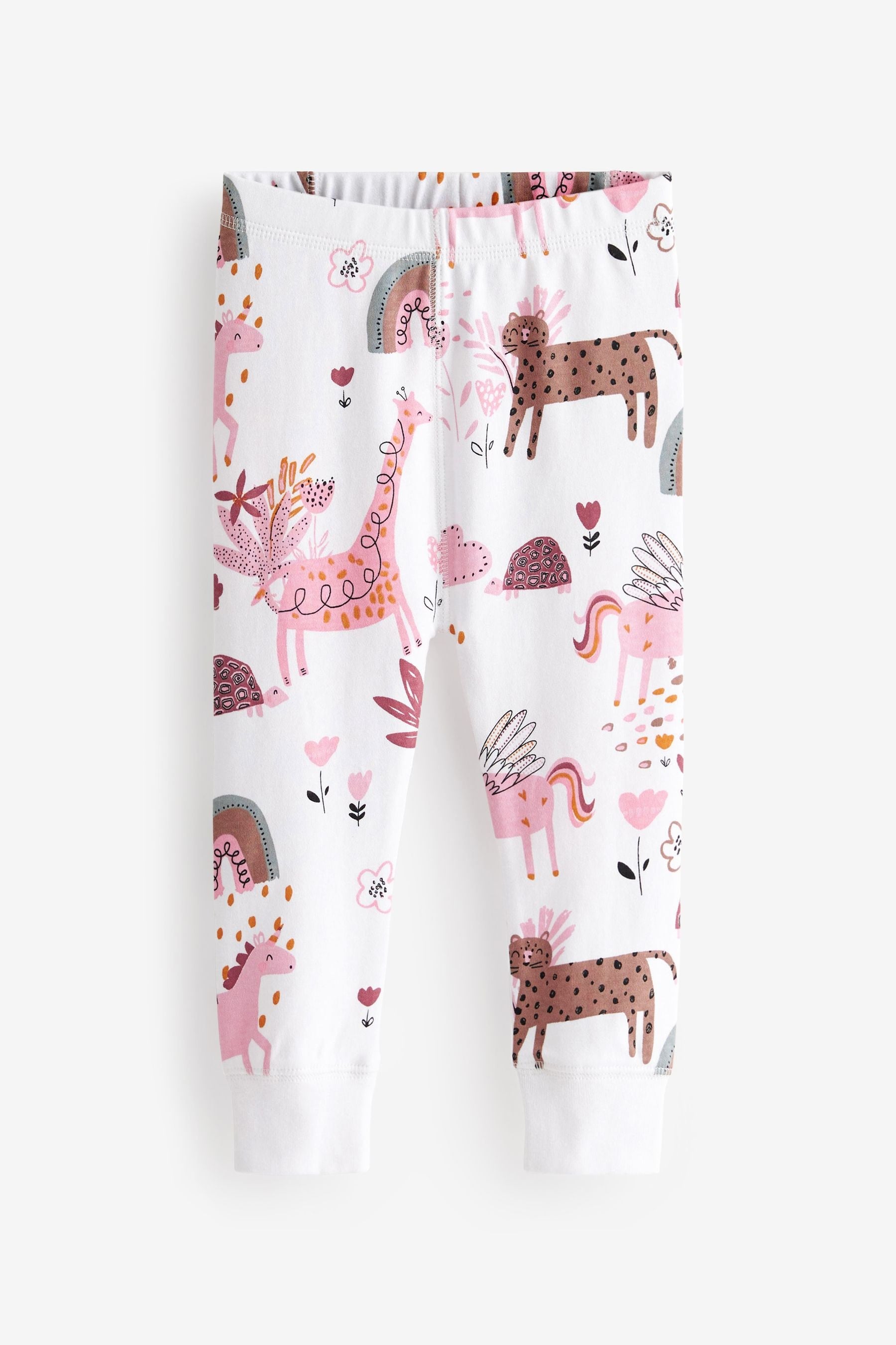 Pink/Cream Unicorn 3 Pack Pyjamas (9mths-12yrs)