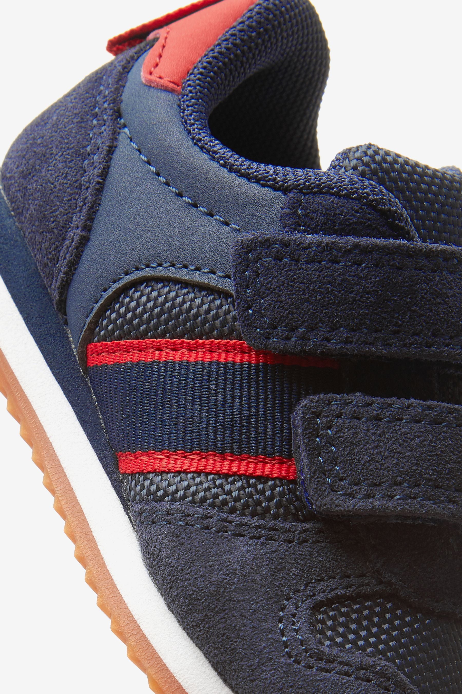 Navy/Red Double Strap Trainers