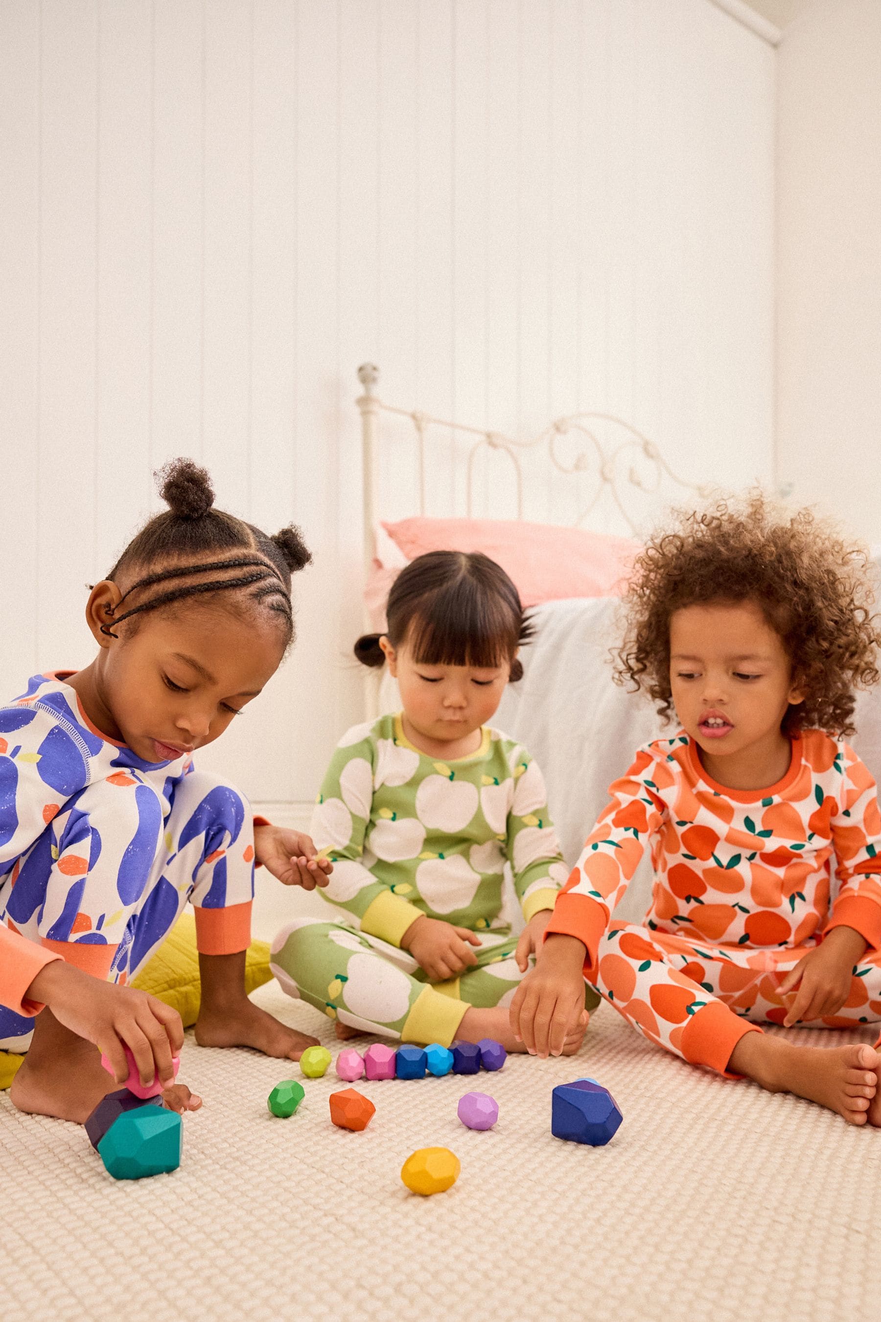 Multi Fruit Long Pyjamas 3 Pack (9mths-10yrs)