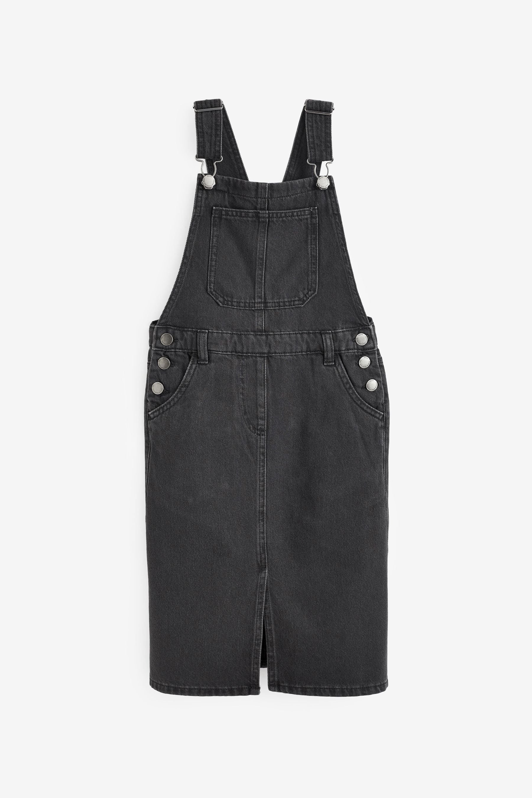 Black Denim Maxi Pinafore Dress (3-16yrs)