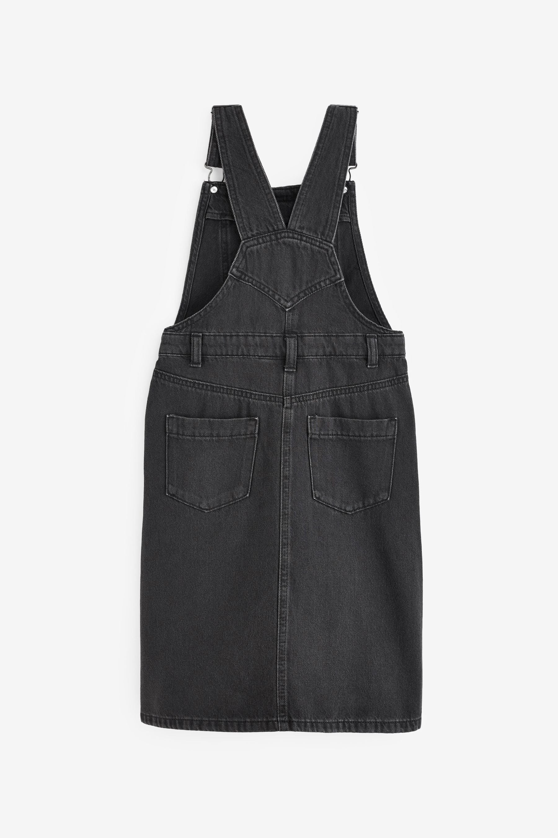 Black Denim Maxi Pinafore Dress (3-16yrs)