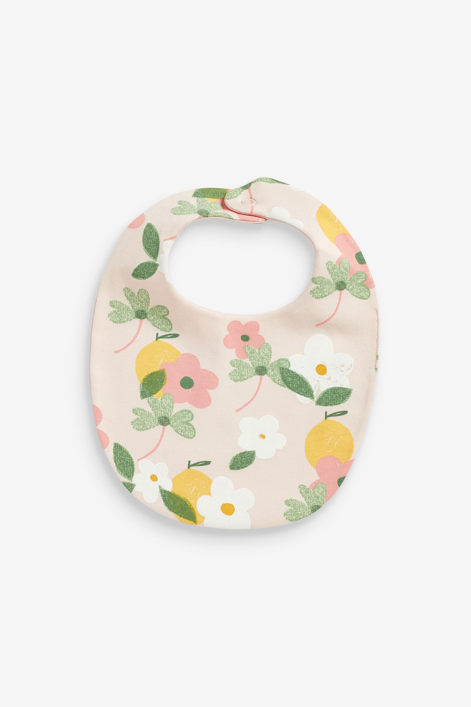 Pink and Cream Floral 3 Pack Baby Bibs