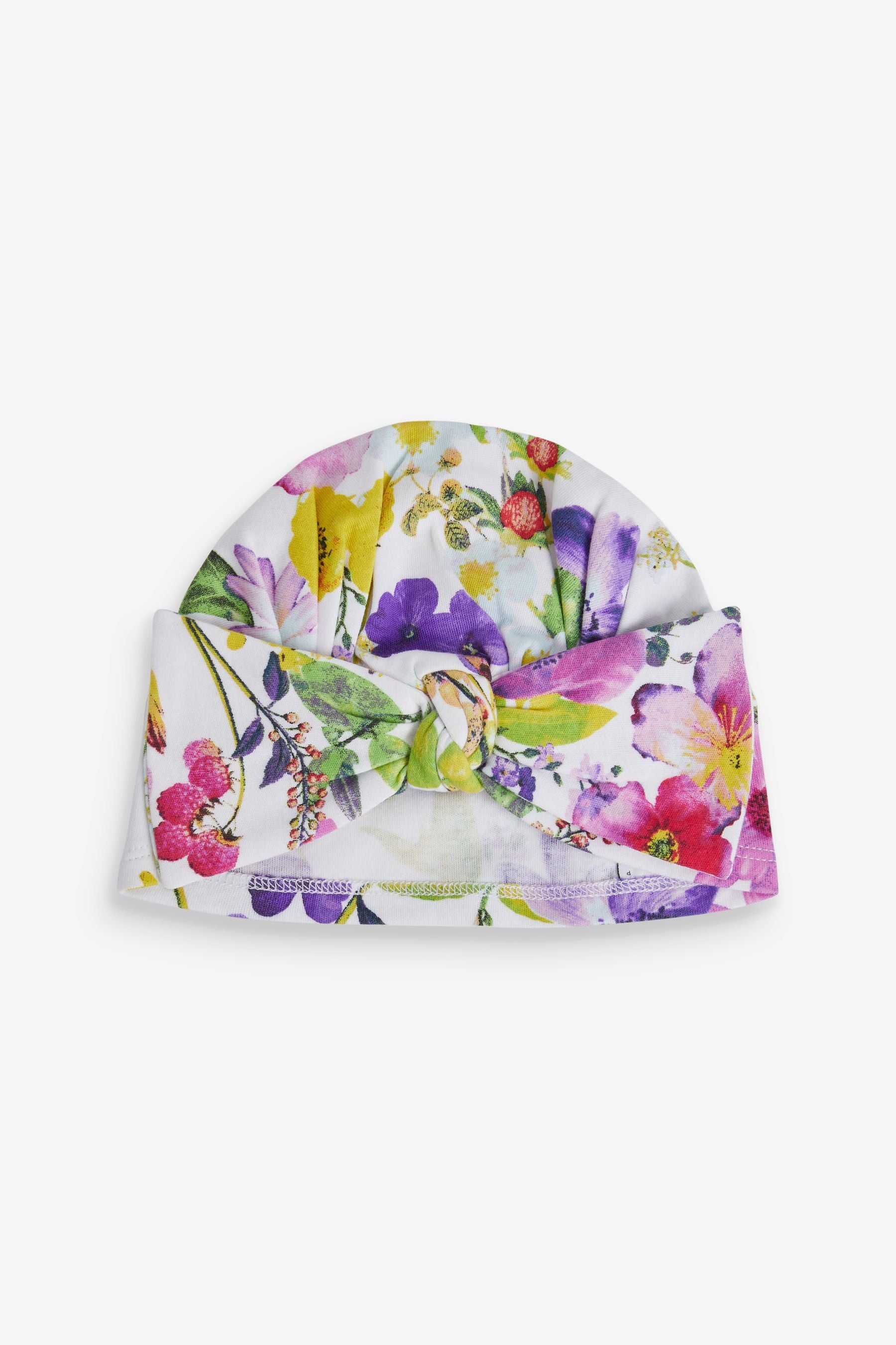 Bright Floral Baby 2 Pack Turban Hats (0mths-2yrs)