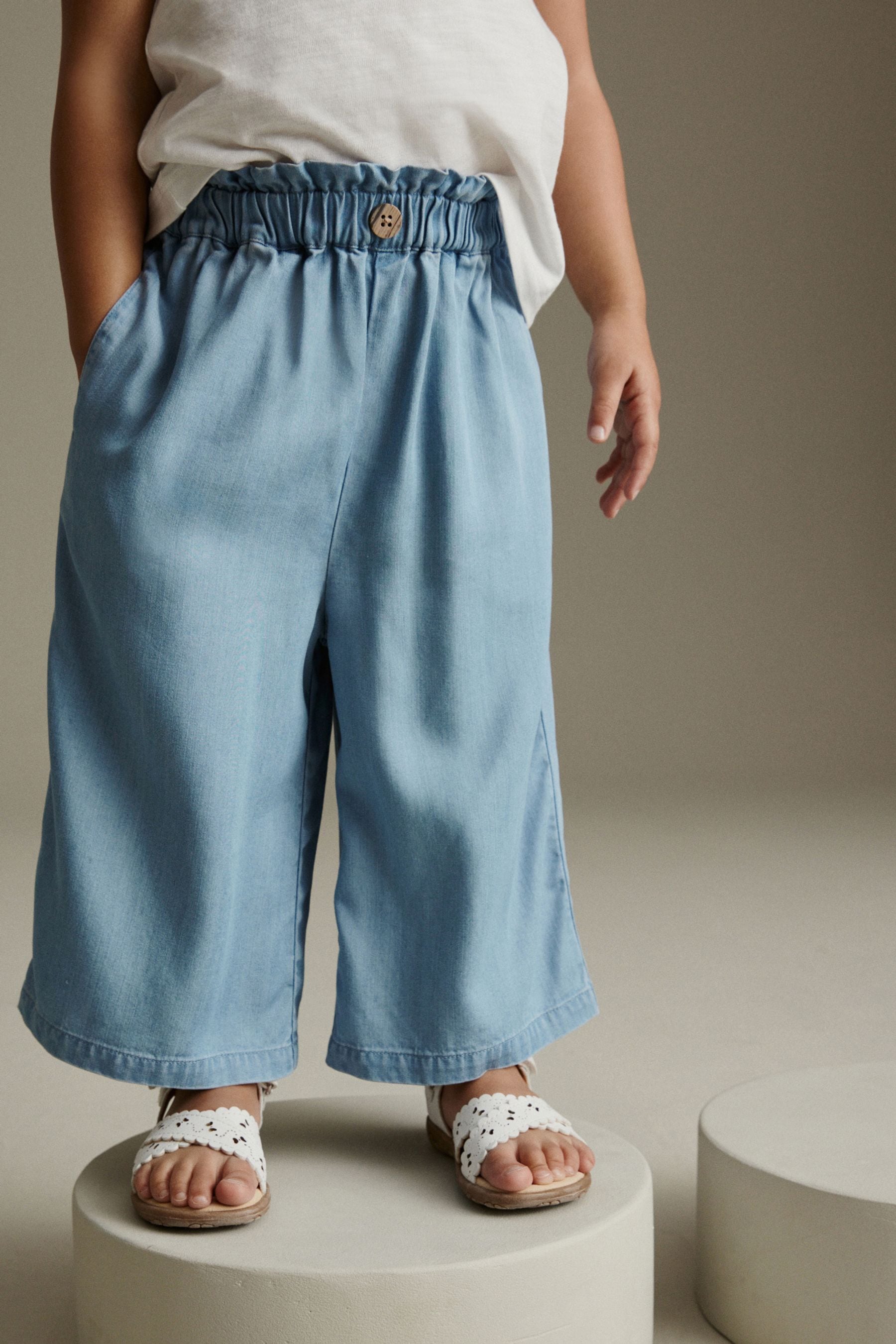 Denim Wide Leg Trousers (3mths-7yrs)