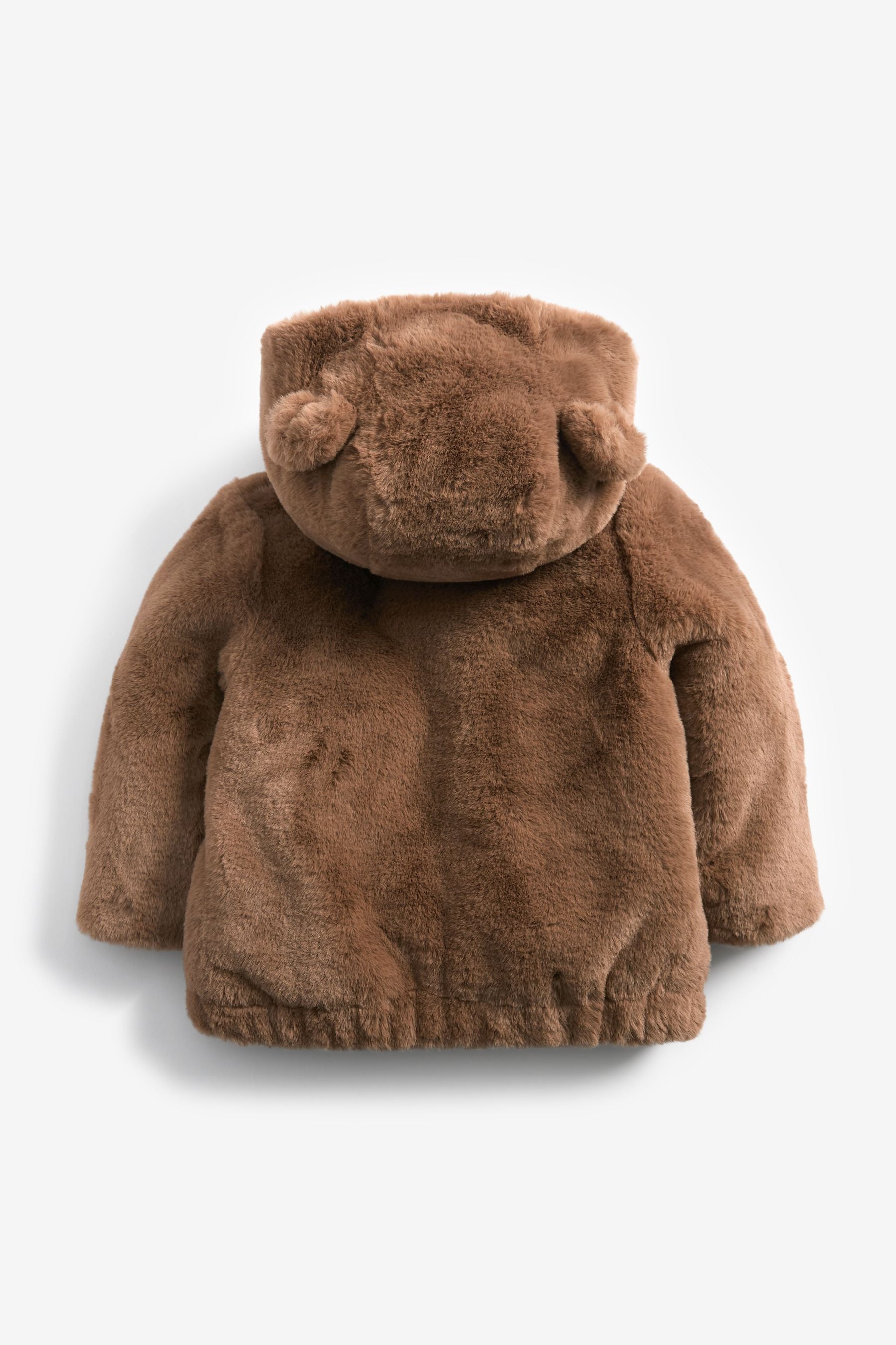Camel Brown Cosy Faux Fur Jacket (12mths-7yrs)