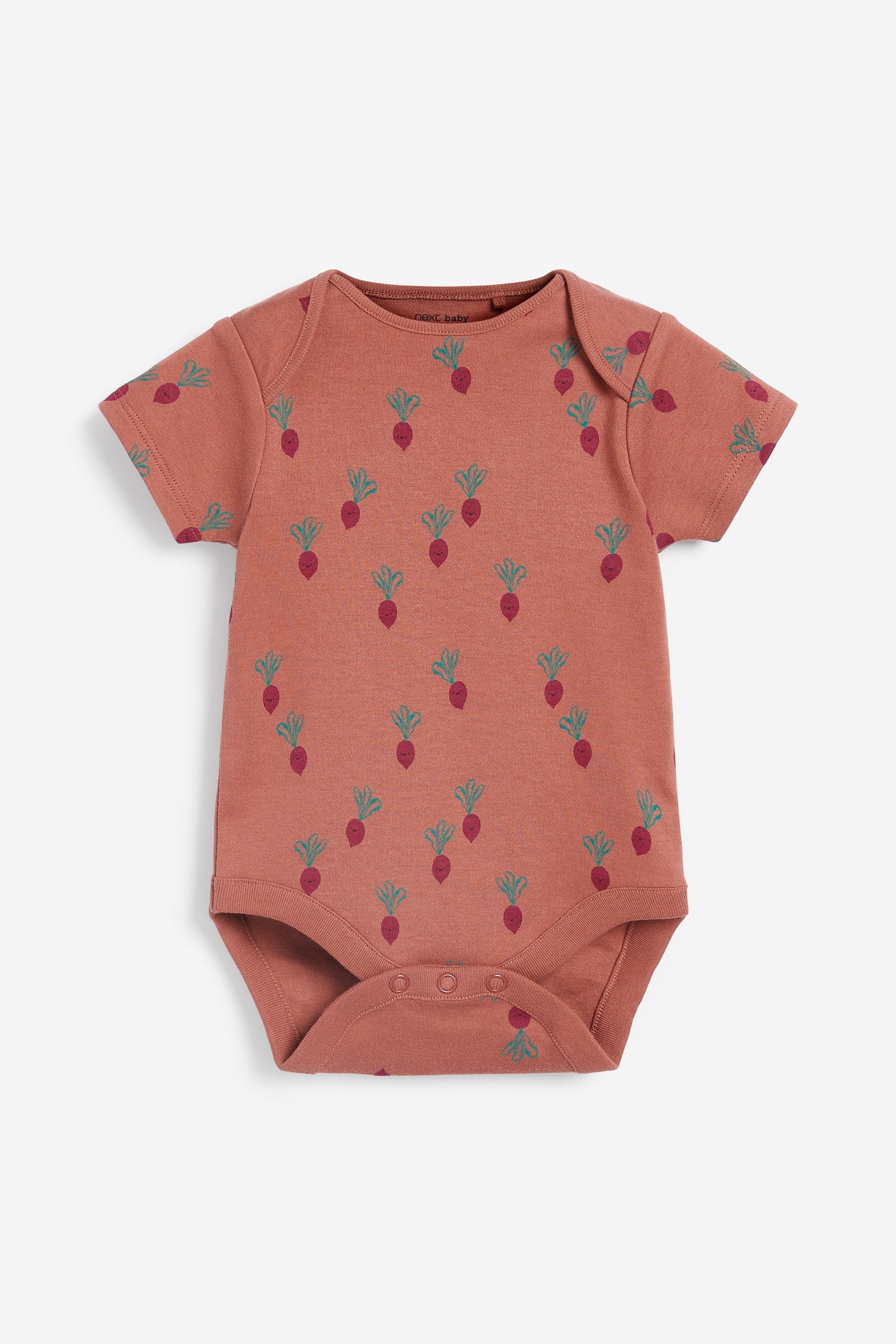 Vegetable Print Baby 5 Pack Short Sleeve Bodysuits