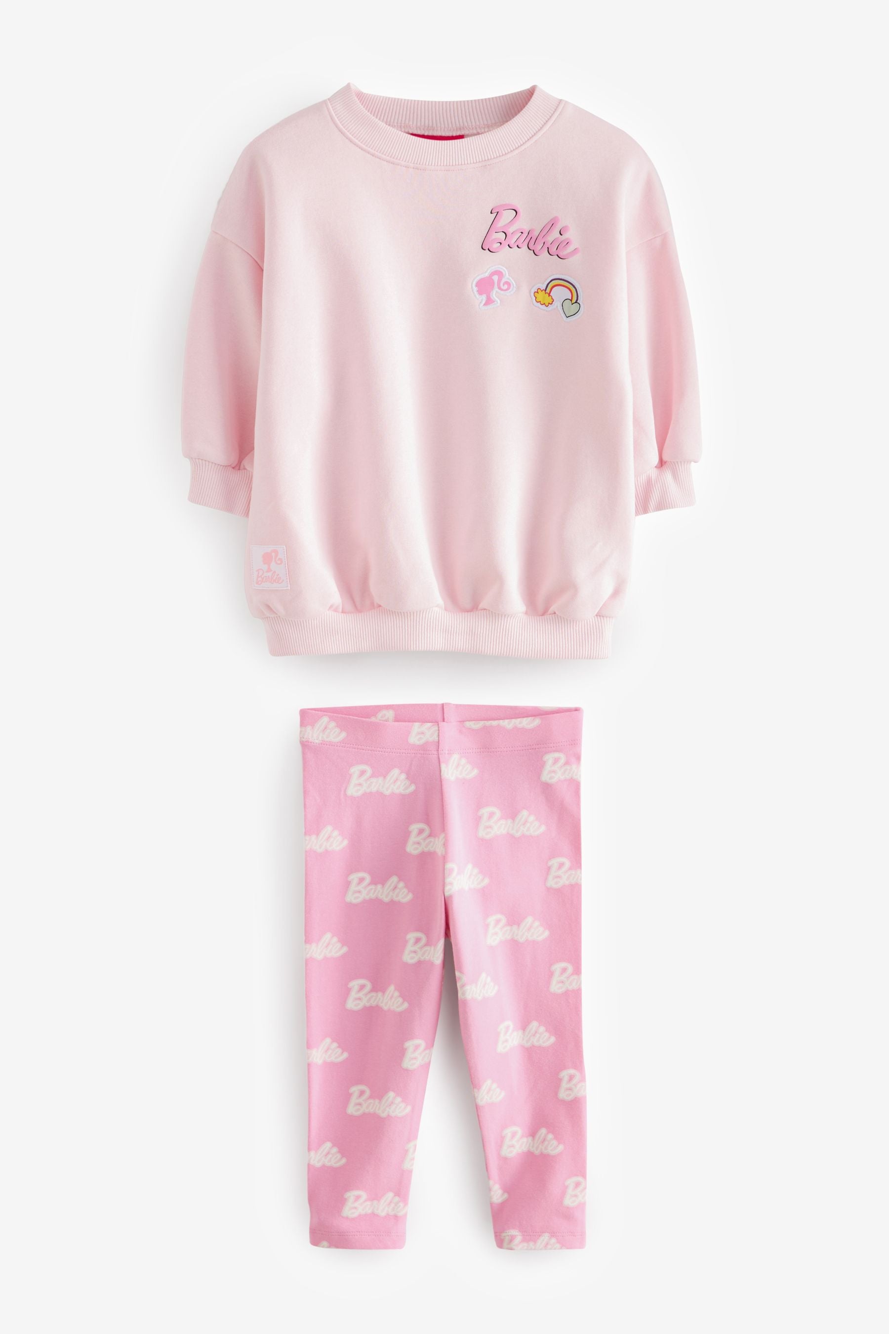 Pink Barbie Crew Sweatshirt & Leggings Set (3mths-7yrs)