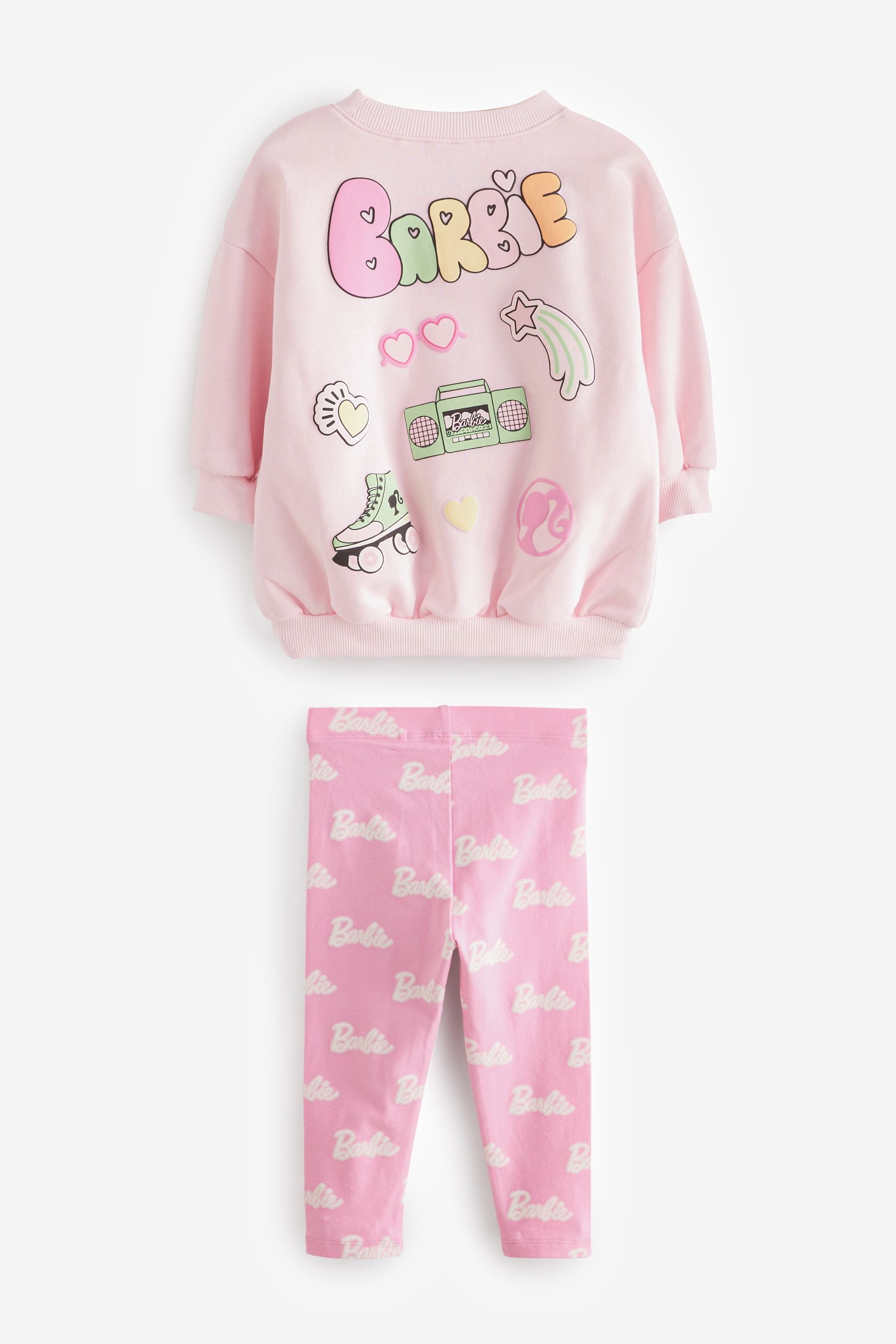 Pink Barbie Crew Sweatshirt & Leggings Set (3mths-7yrs)