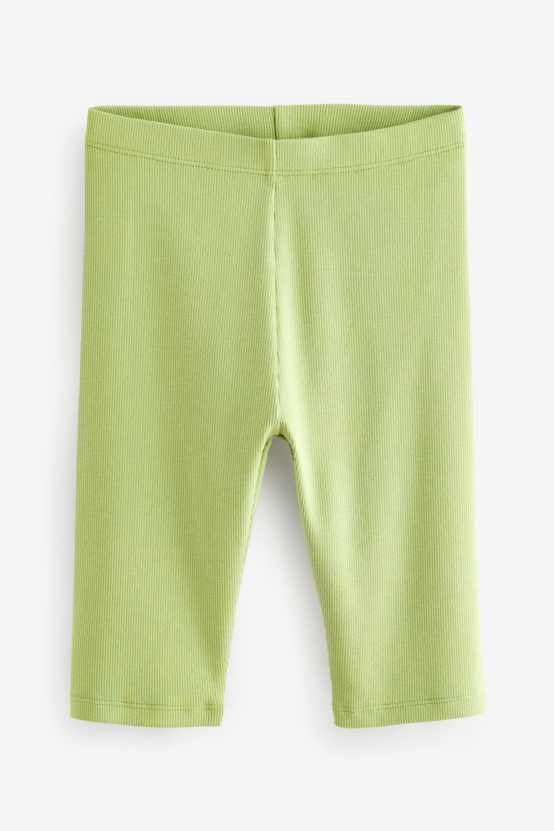 Green Ribbed Cropped Leggings (3-16yrs)