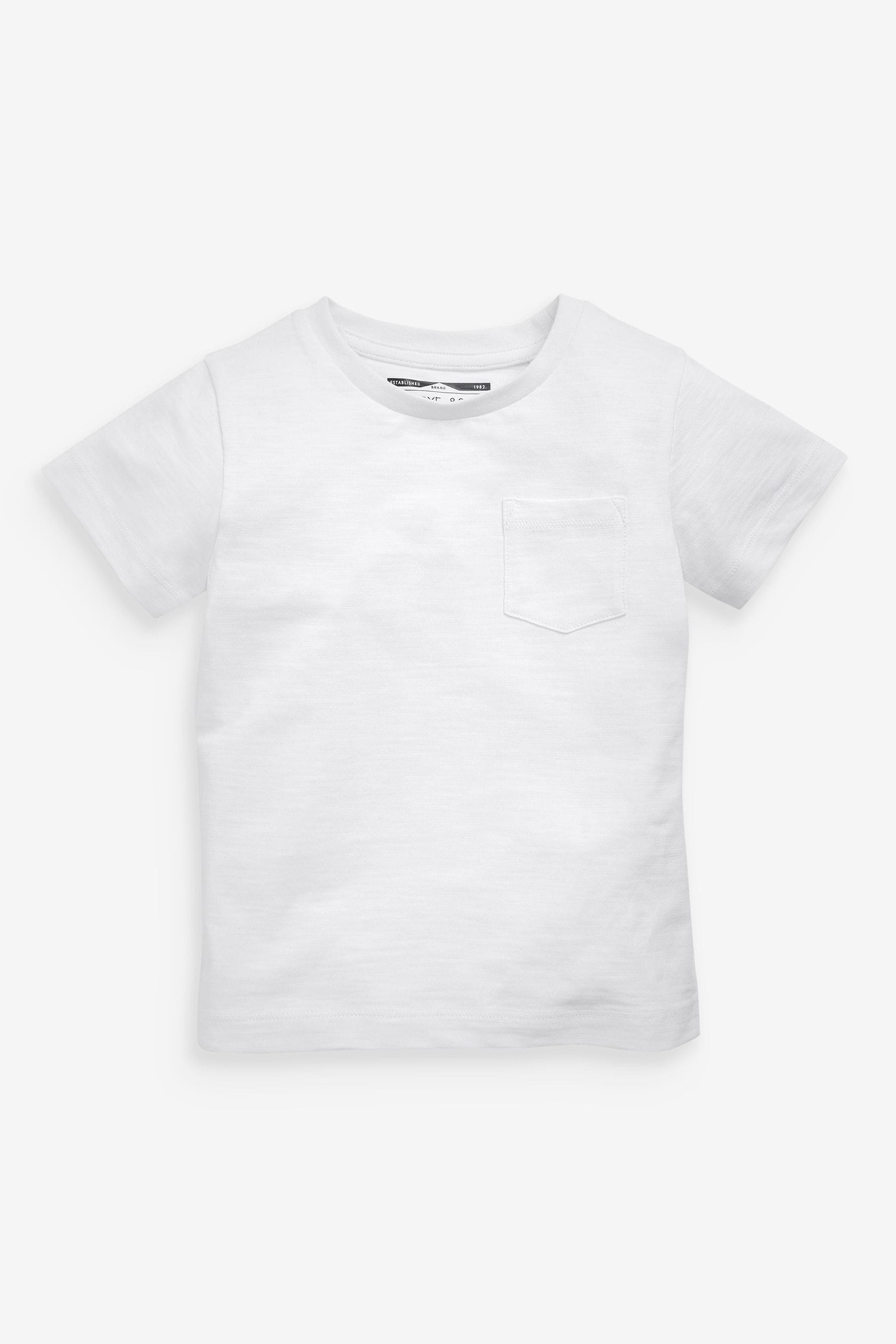 White Short Sleeve Plain T-Shirt (3mths-7yrs)