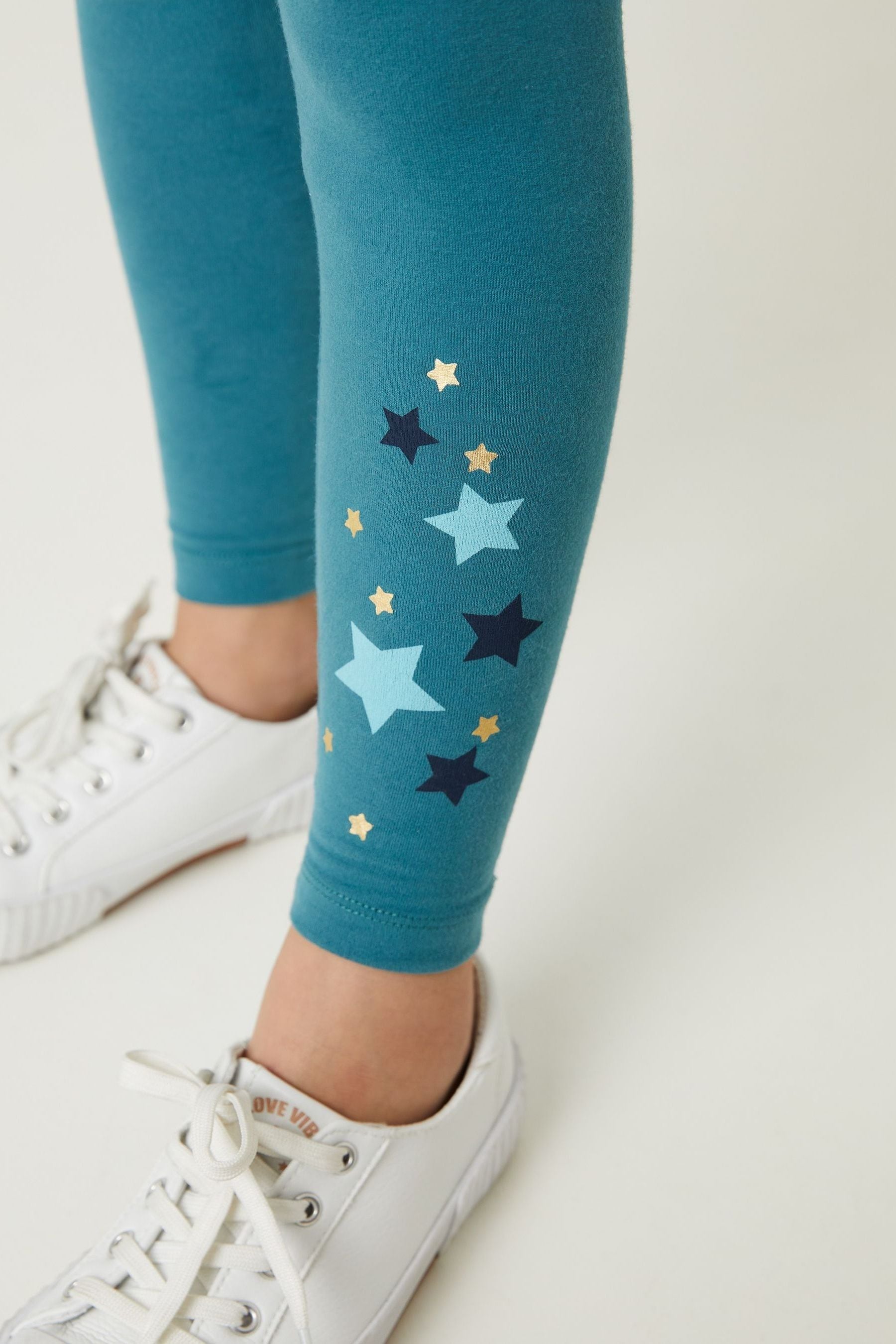 Green FatFace Star Print Leggings