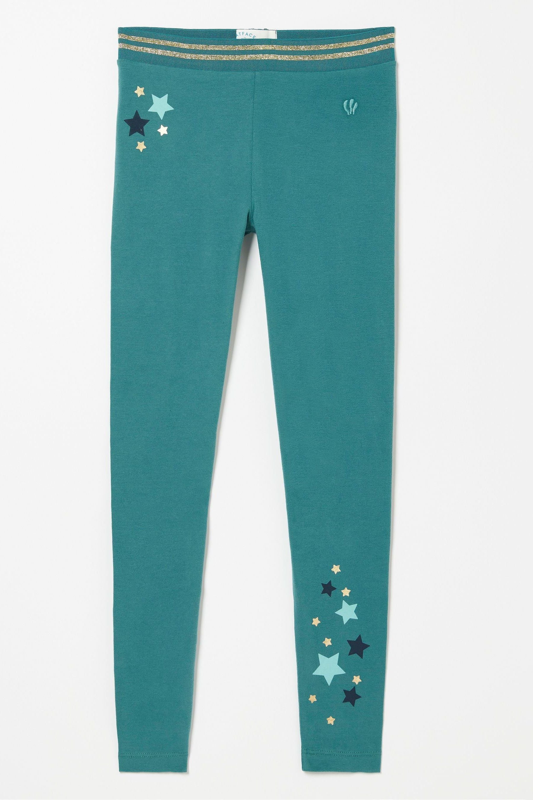 Green FatFace Star Print Leggings