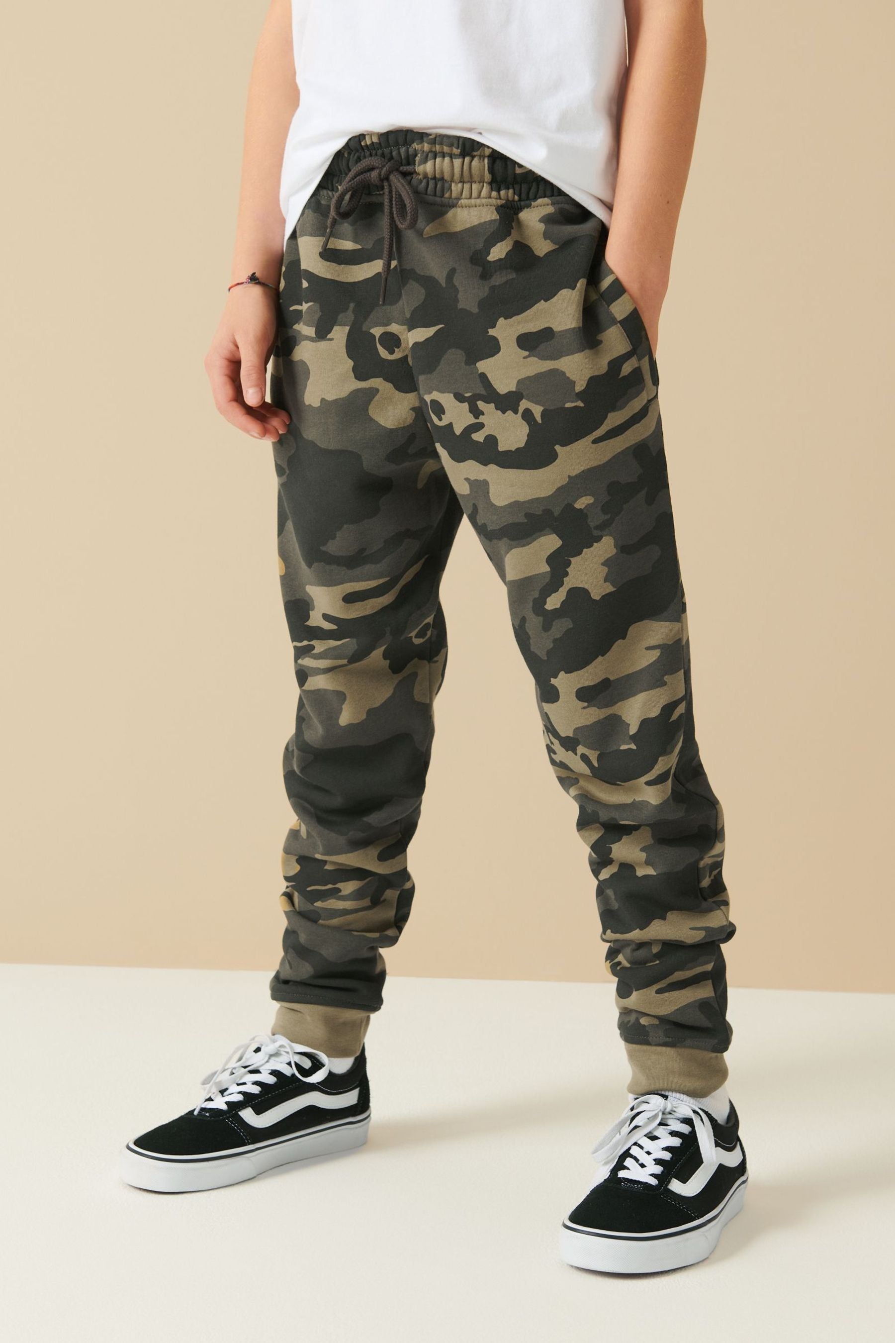 Green Camouflage Cuffed Joggers (3-16yrs)