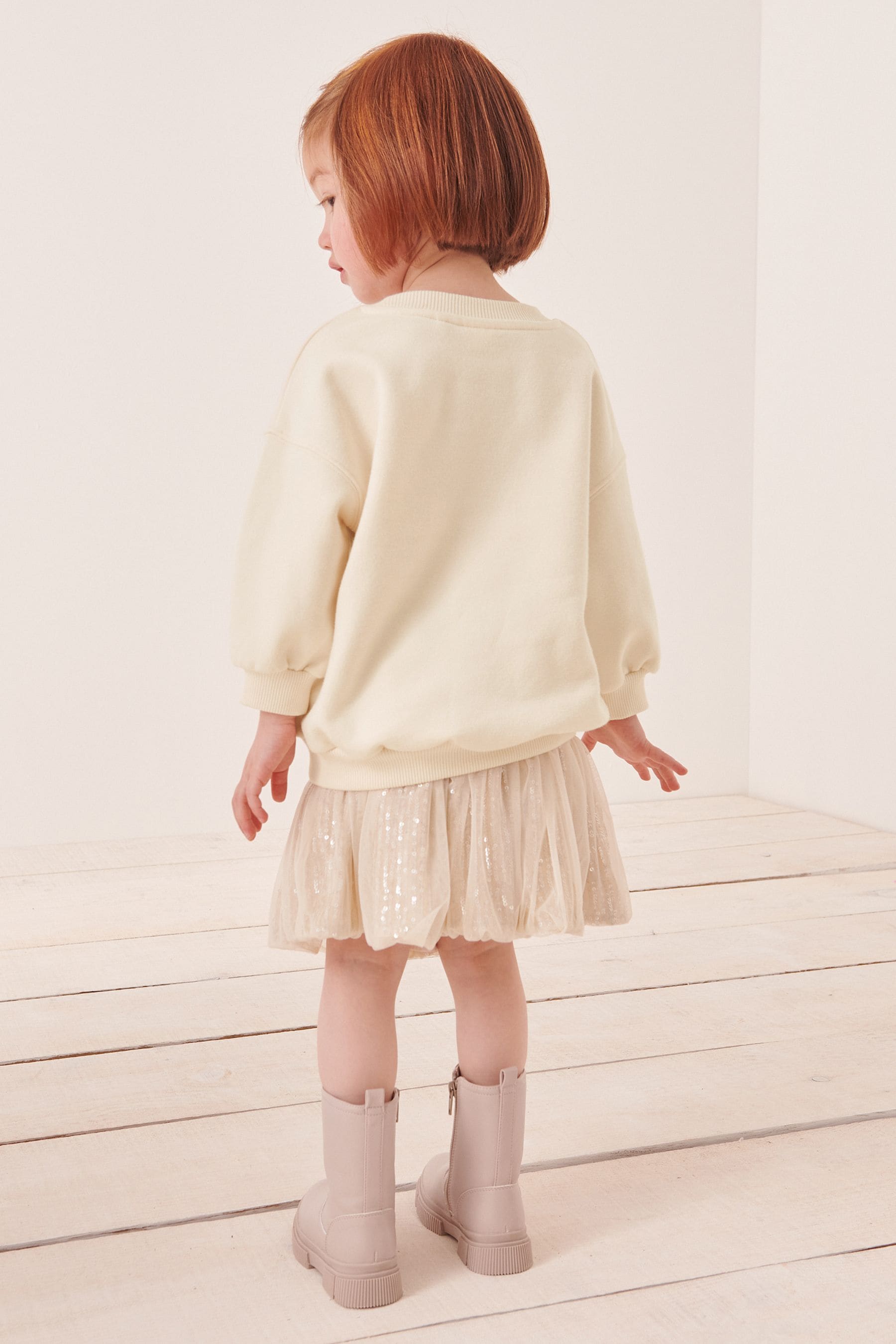 Cream Sequin Sweatshirt (3mths-7yrs)