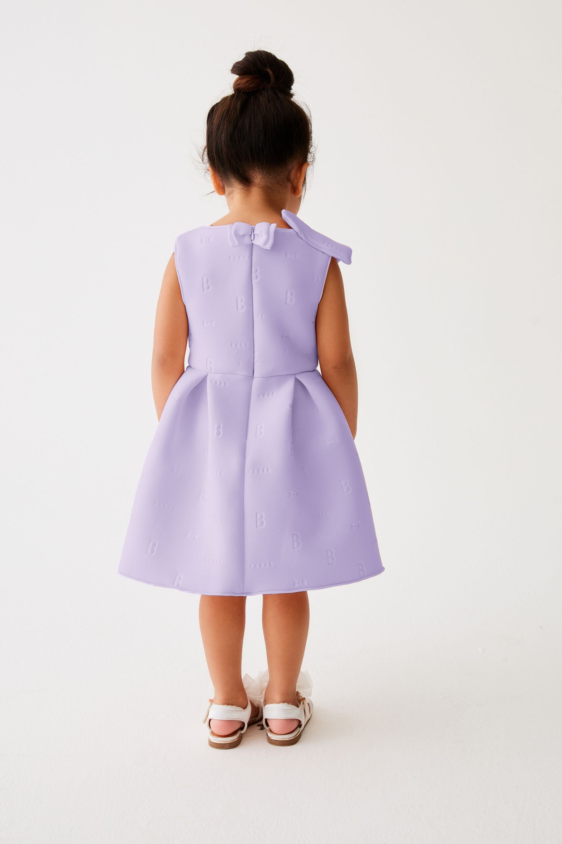 Purple Baker by Ted Baker Bow Embossed Scuba Pink Dress