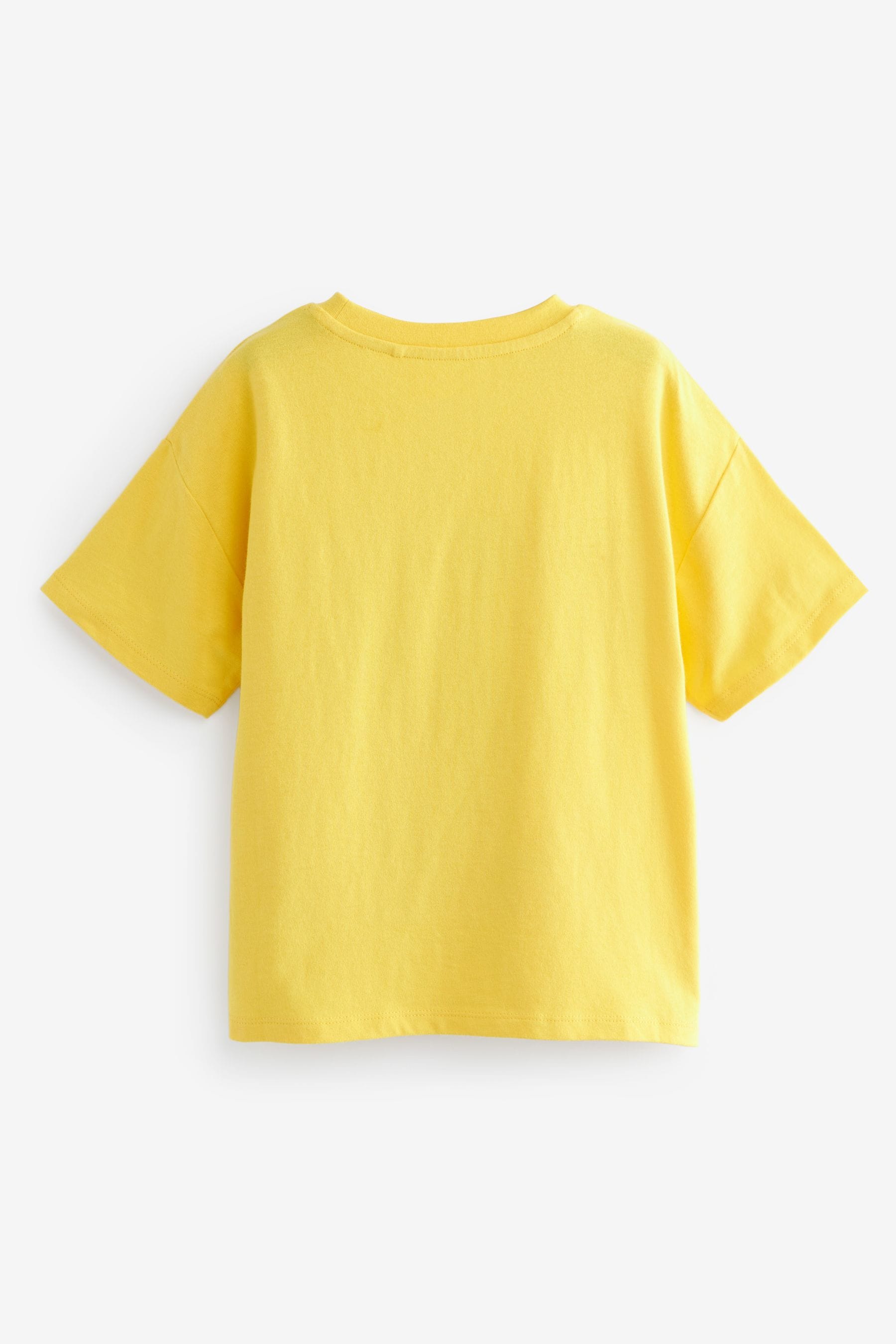 Yellow Oversized Embellished Graphic T-Shirt (3-16yrs)