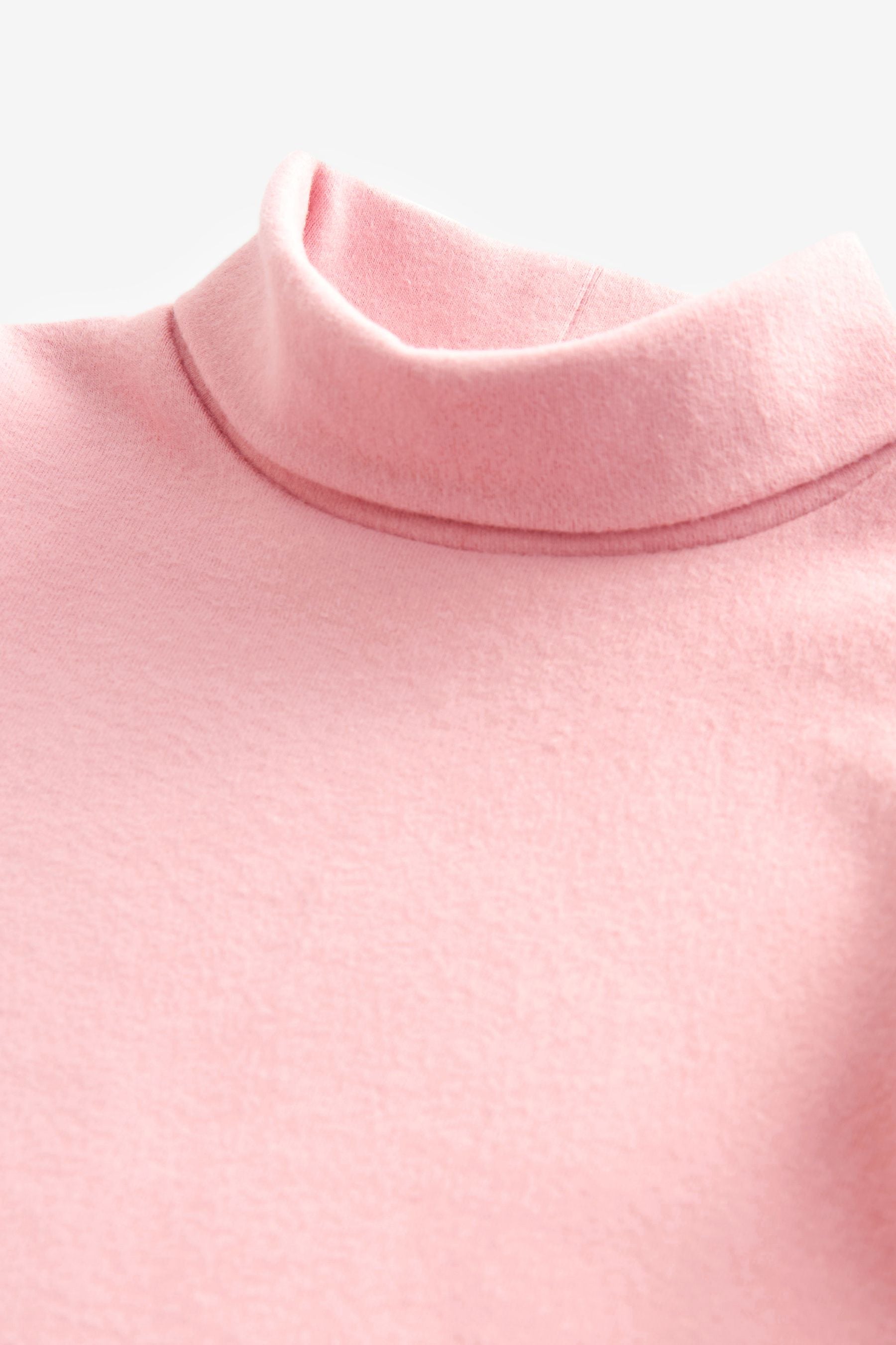 Pink Roll Neck Top (3mths-7yrs)