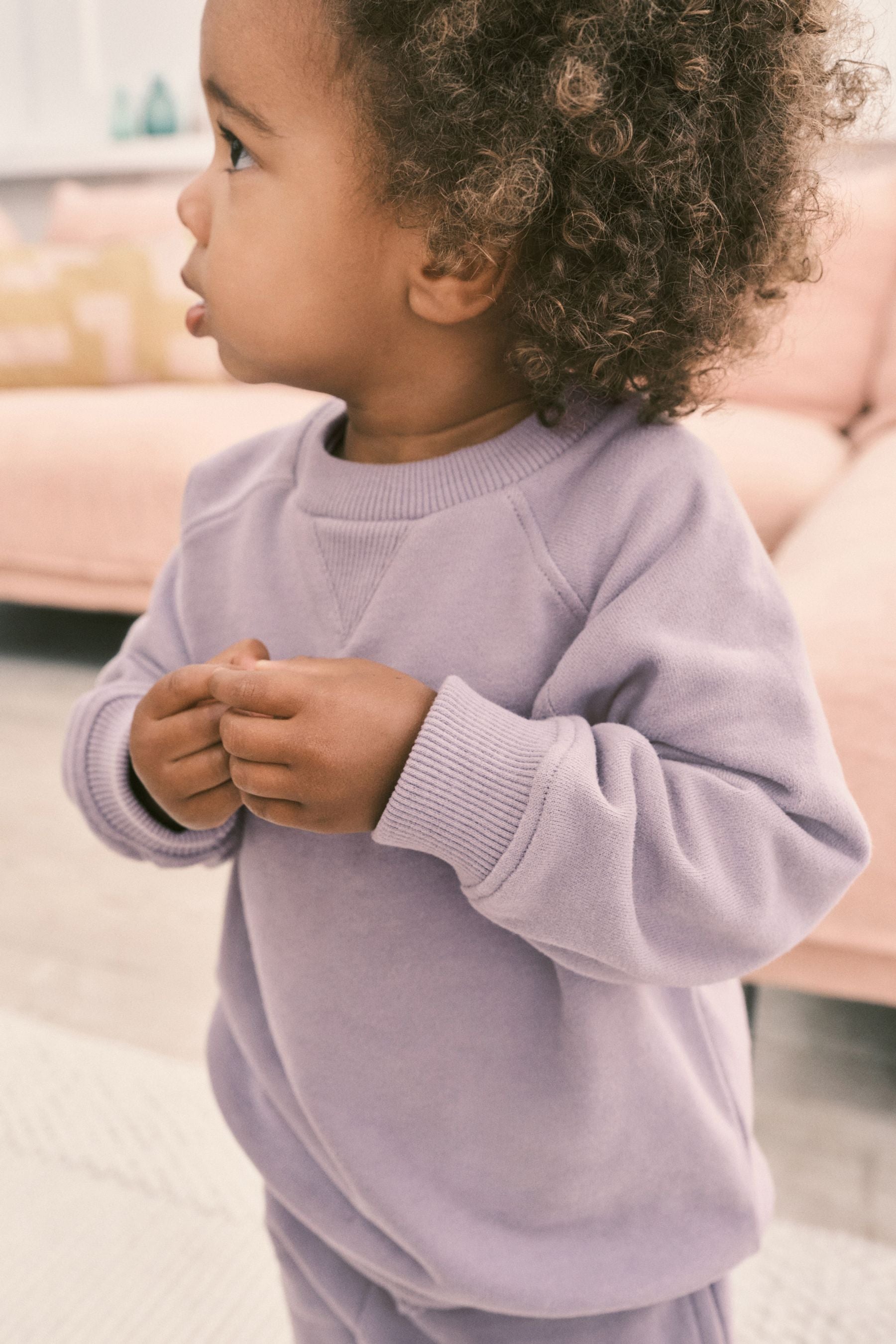 Lilac Purple Oversized Sweatshirt and Shorts Set (3mths-7yrs)