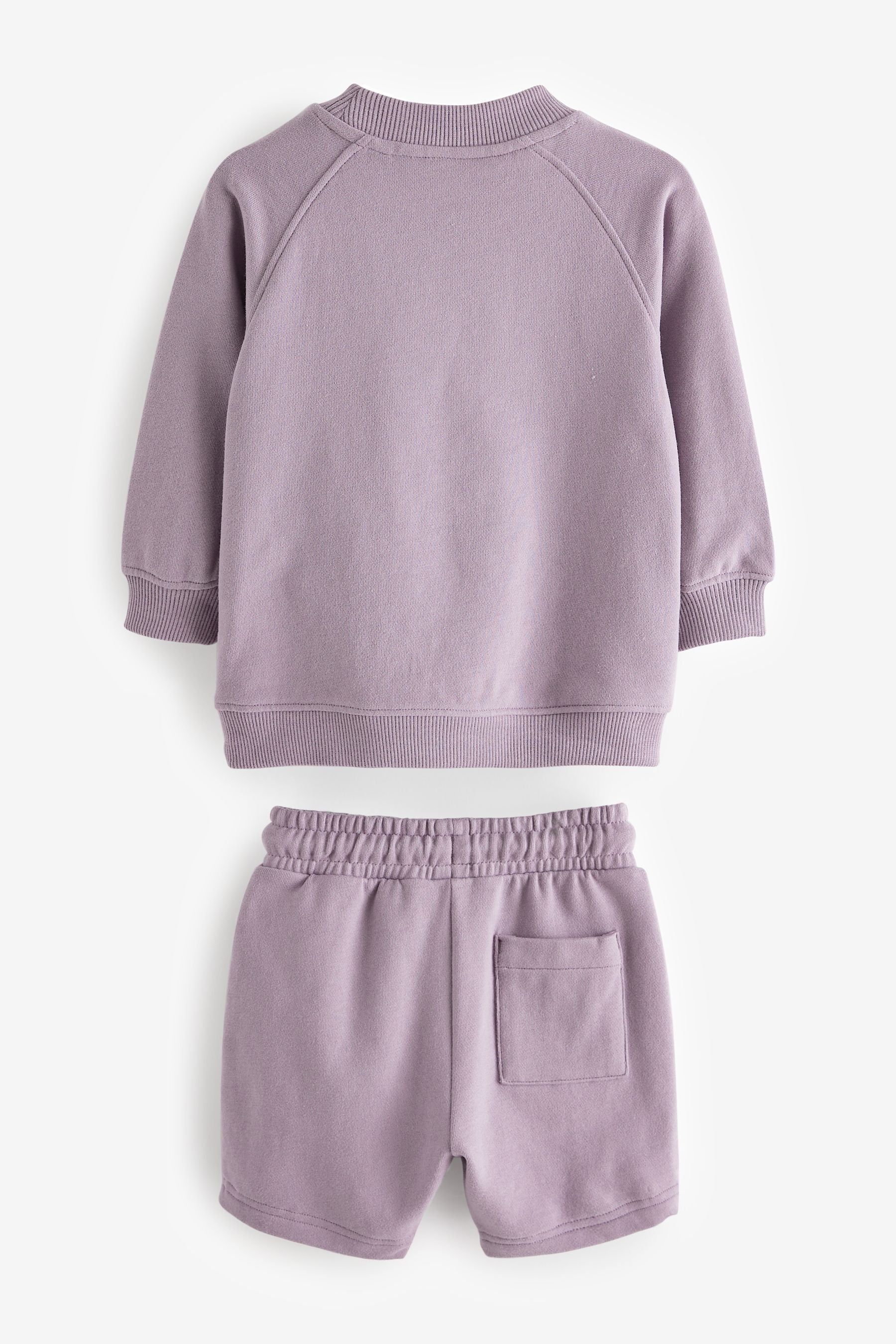 Lilac Purple Oversized Sweatshirt and Shorts Set (3mths-7yrs)