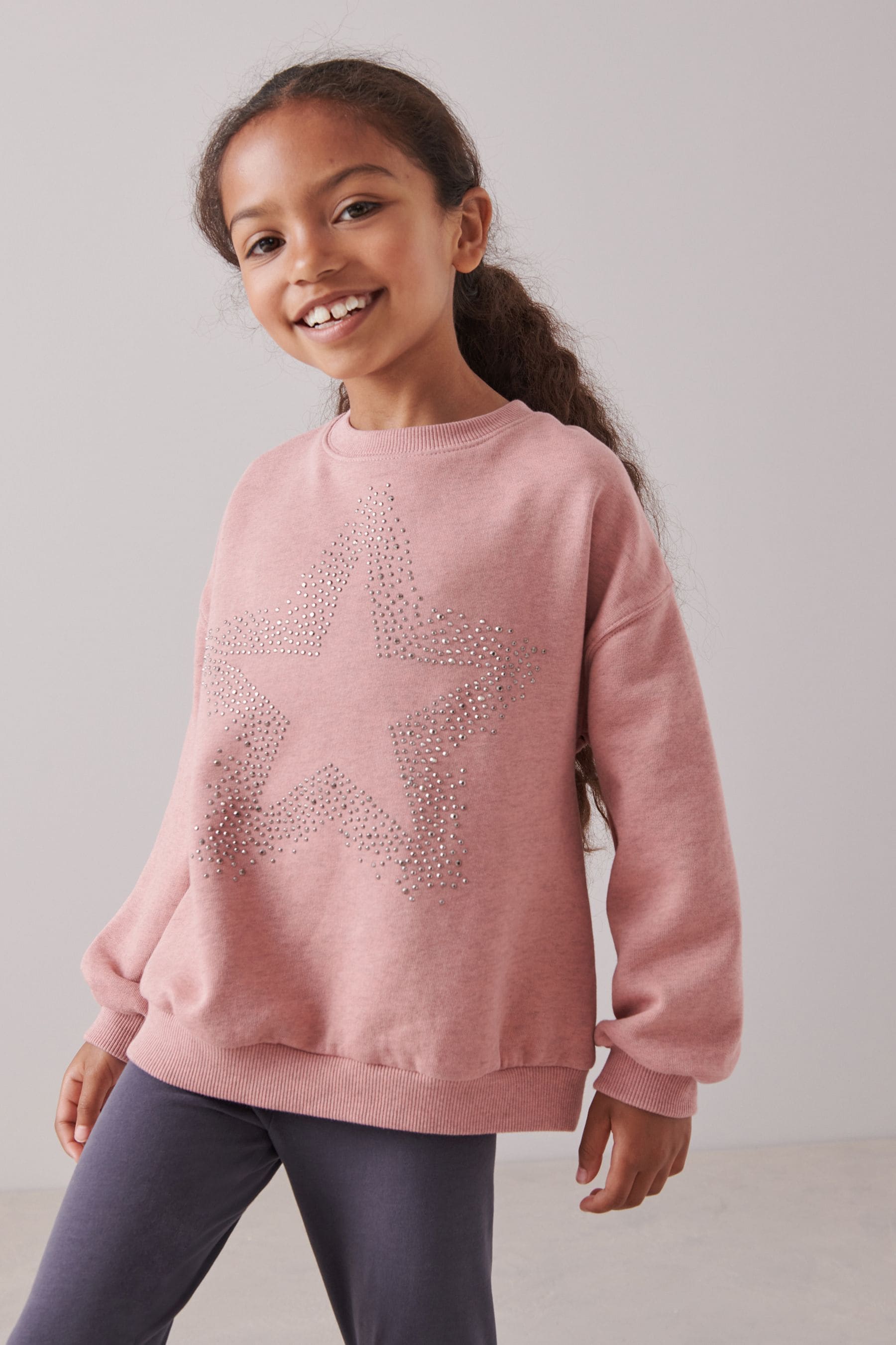 Pink Sparkle Pink Sparkle Crew Top and Leggings Set (3-16yrs)