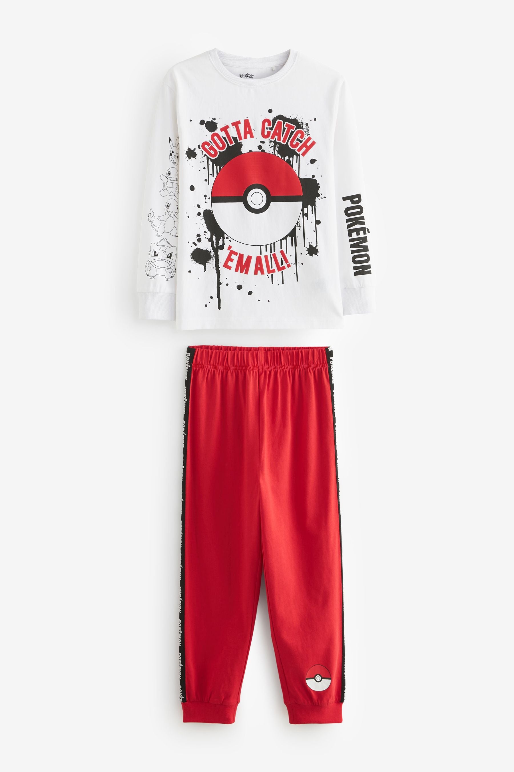 Pokémon Red/White License Pyjamas (4-14yrs)