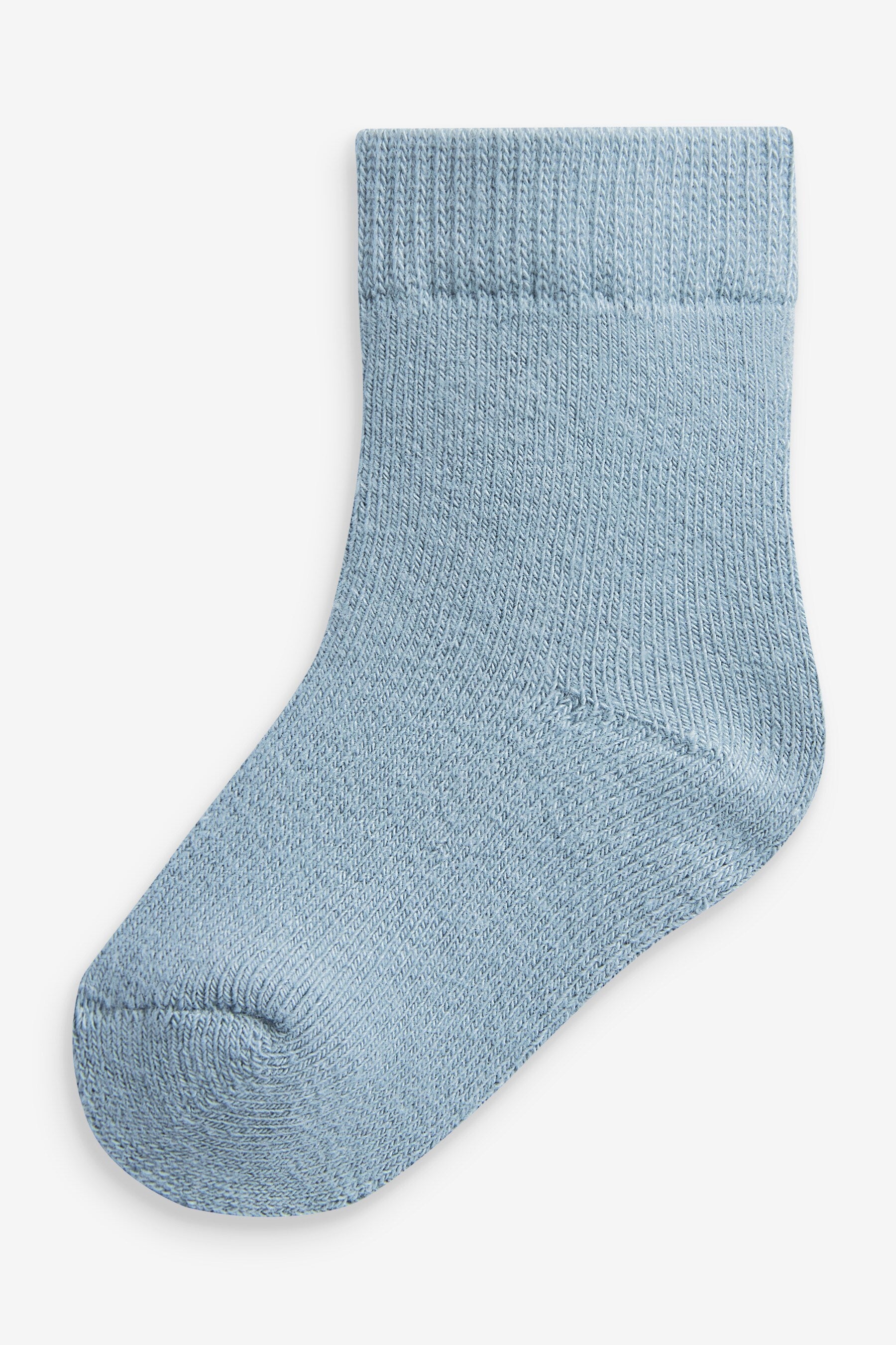 Blue 5pk Baby Towelling Socks (0mths-2yrs)